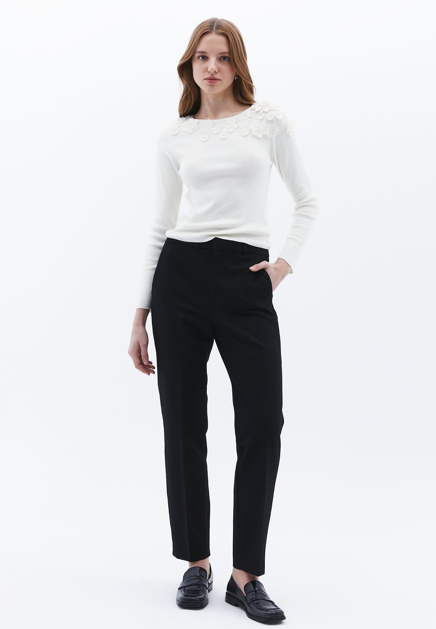 Boat Neck Raglan Sleeve Sweater - ICE MILK