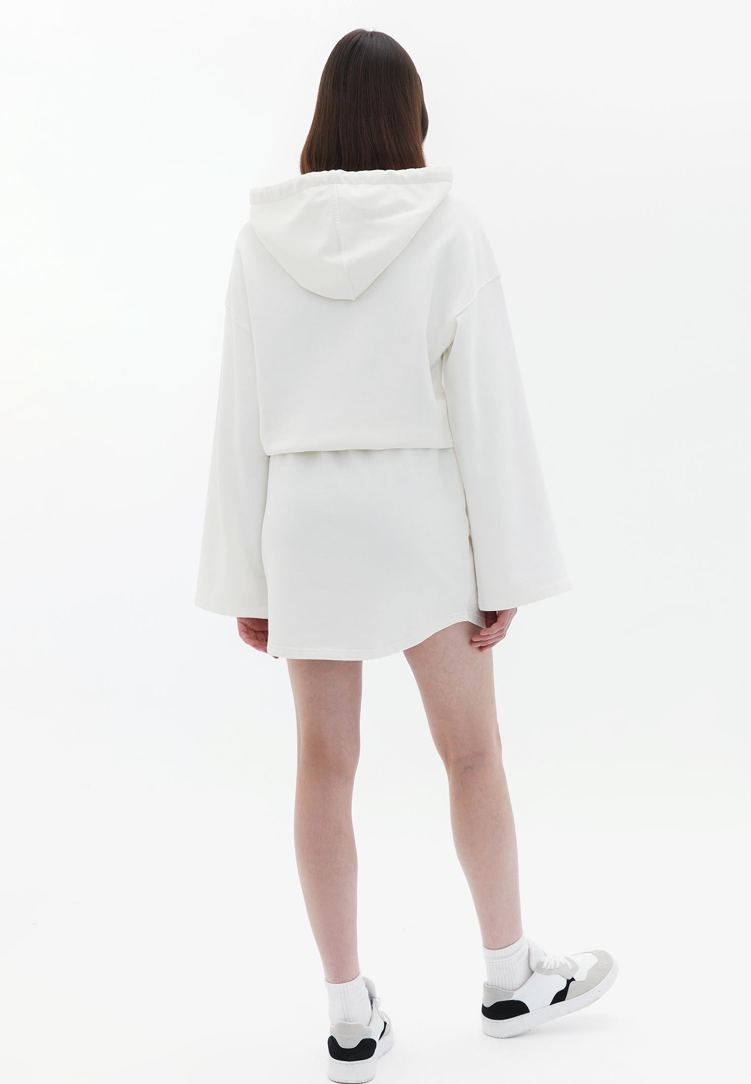 Short Hoodie Long Sleeve Dress - ICE MILK