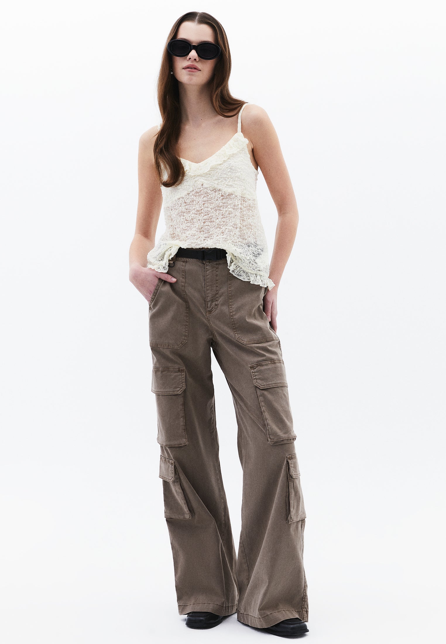 V-Neck Blouse - ICE MILK