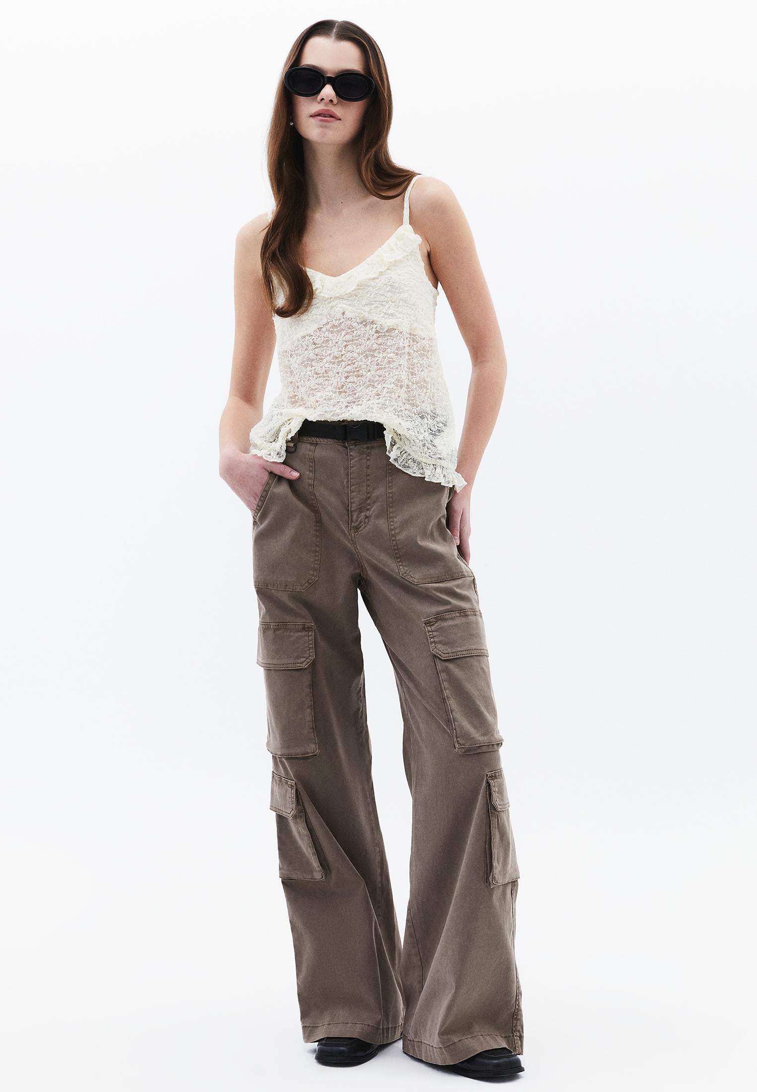 V-Neck Blouse - ICE MILK