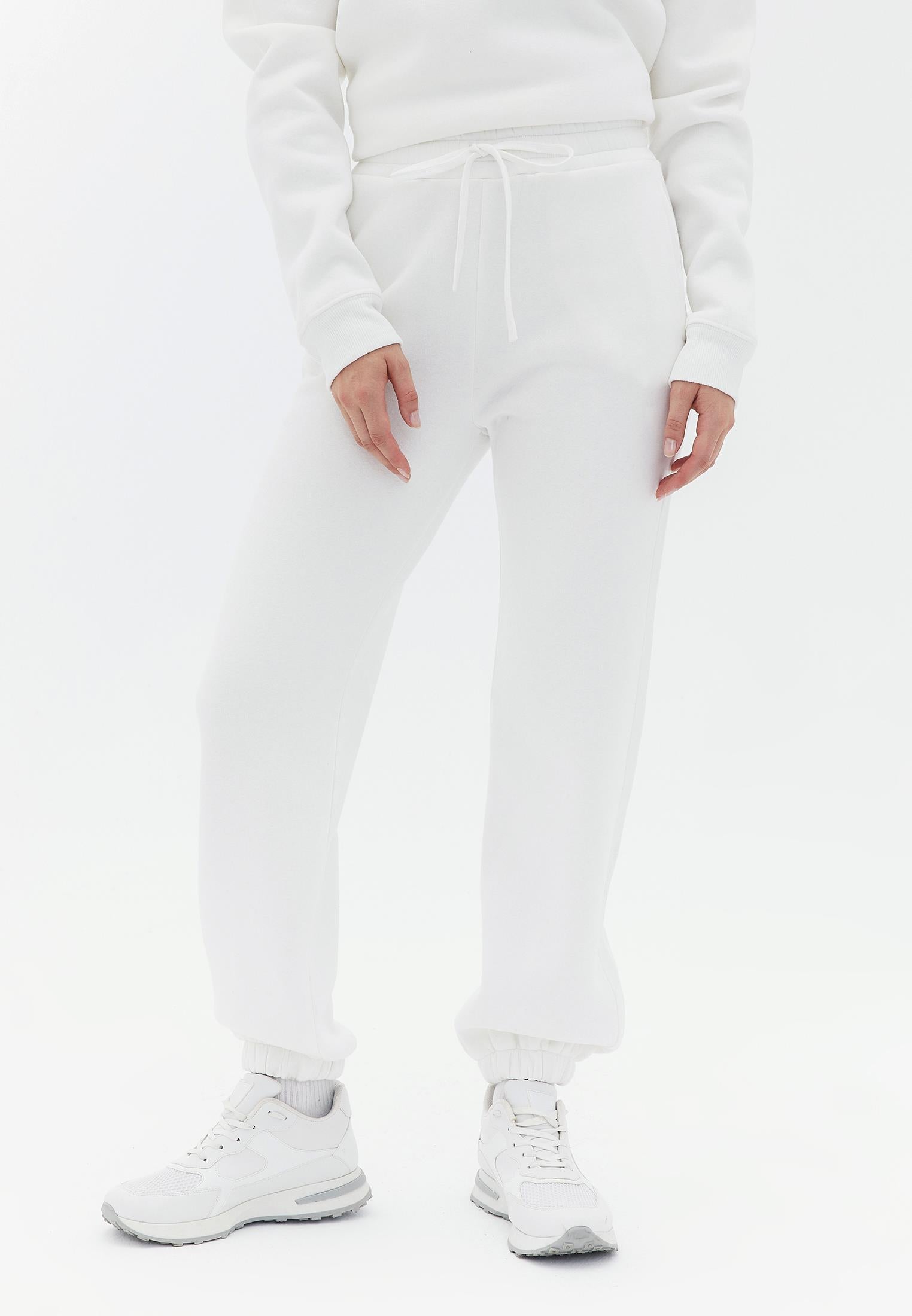 High Waisted Jogger Pants With Pocket Detail - ICE MILK