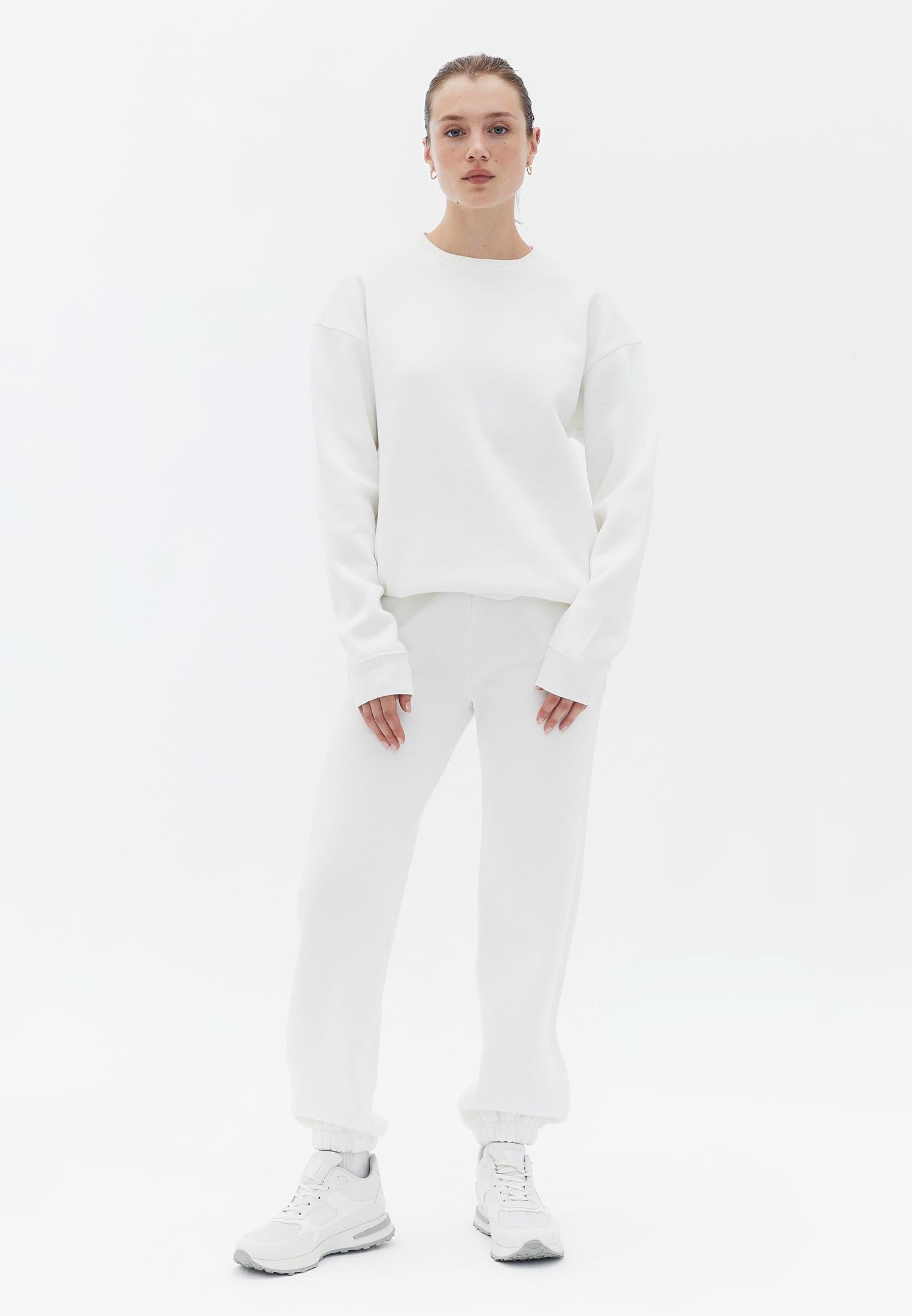 Oversize Long Sweatshirt - ICE MILK