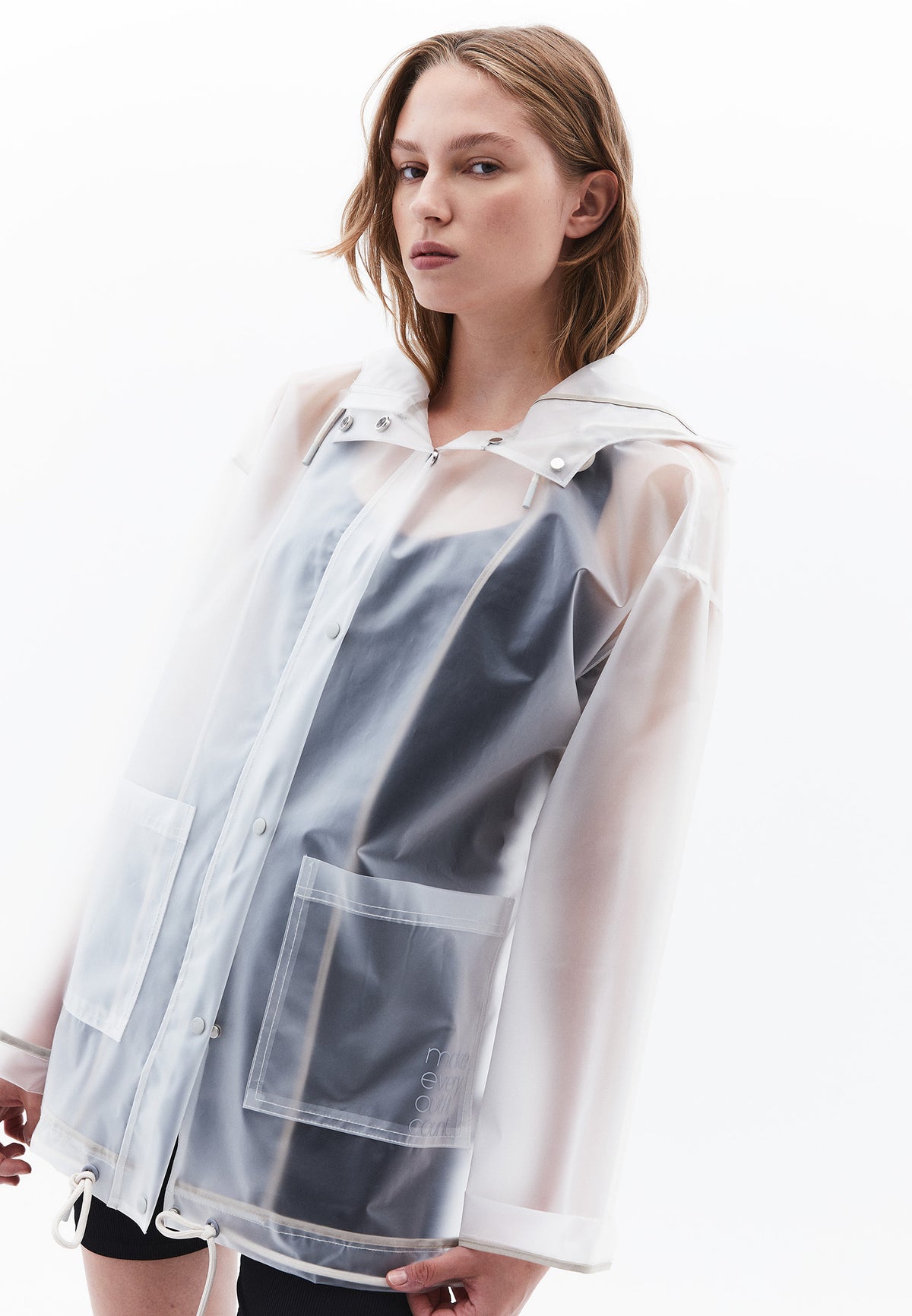 Belted Coat With Pocket Detail - ICE MILK