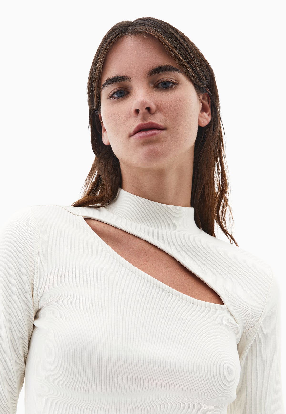Long Sleeve T-Shirt With Cut Out Details - ICE MILK