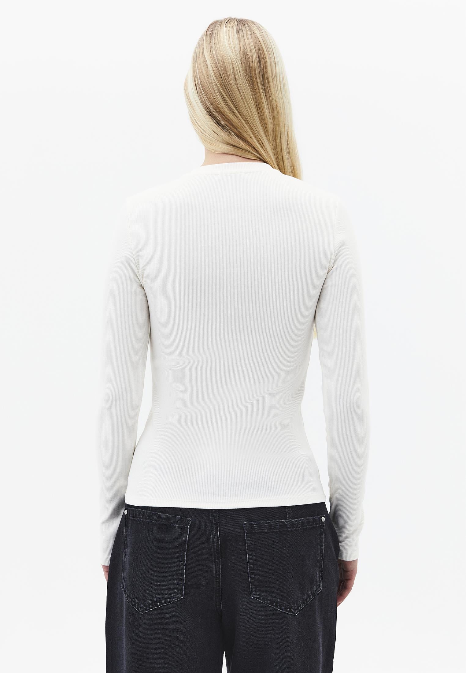 Crew Neck Long Sleeve T-Shirt - ICE MILK