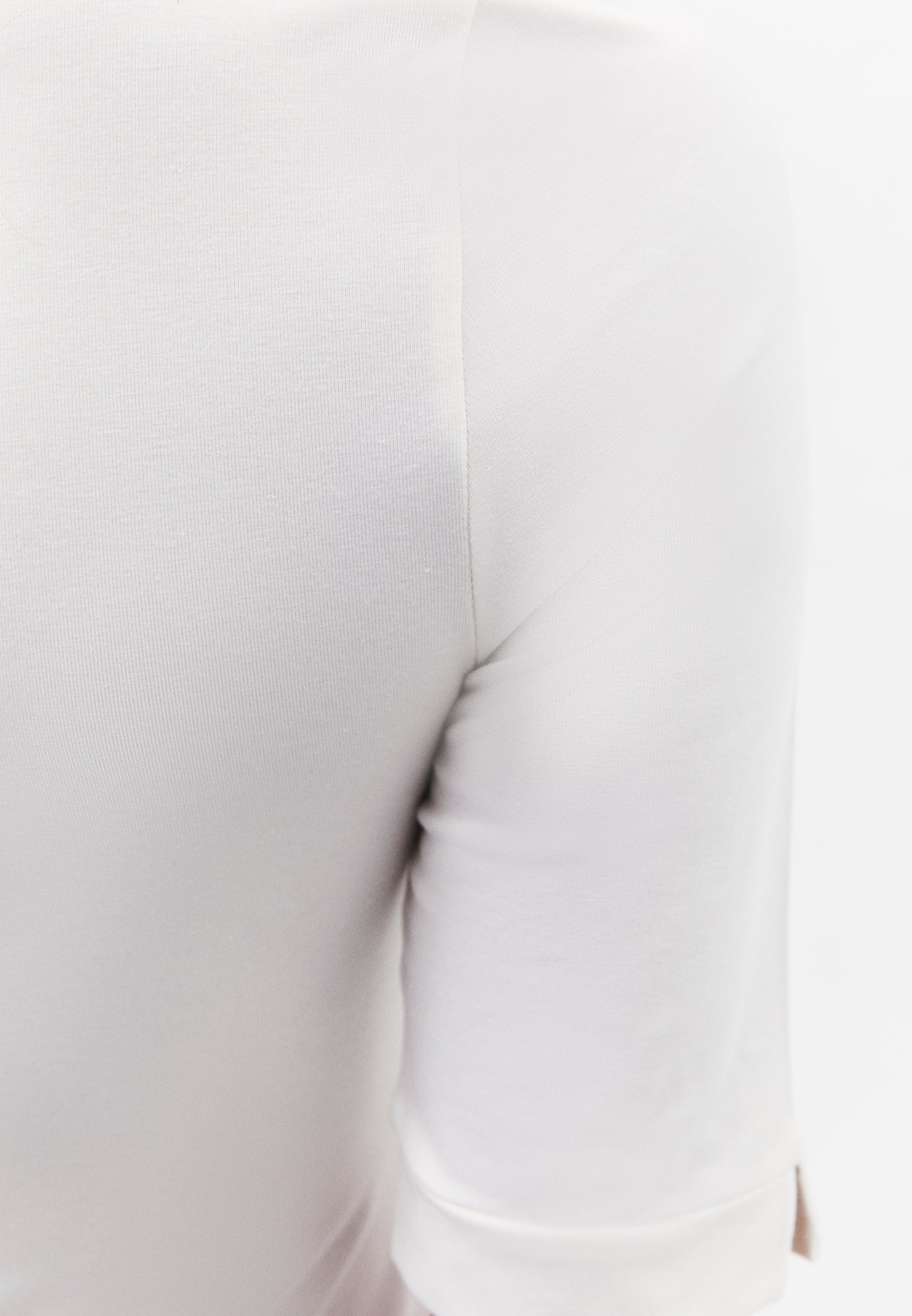 Boat Neck Half Sleeve Bodycon T-Shirt - ICE MILK