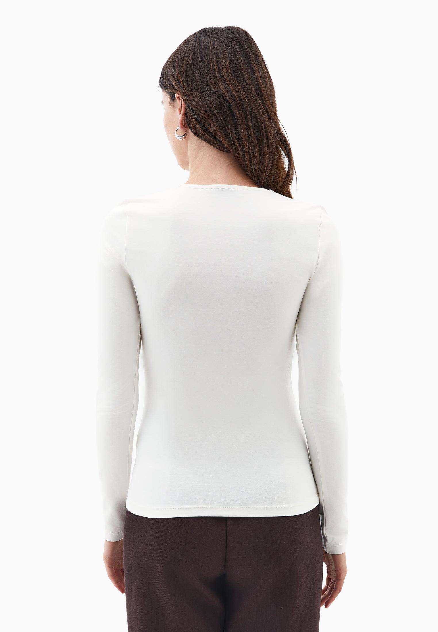 Square Neck T-Shirt - ICE MILK