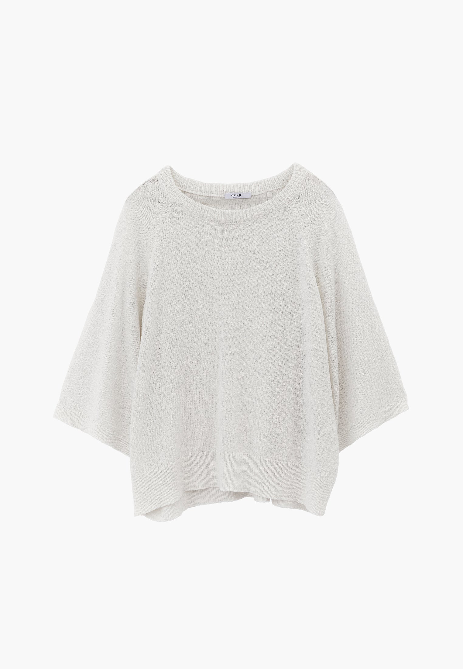 Crew Neck Raglan Sleeve Sweater - ICE MILK