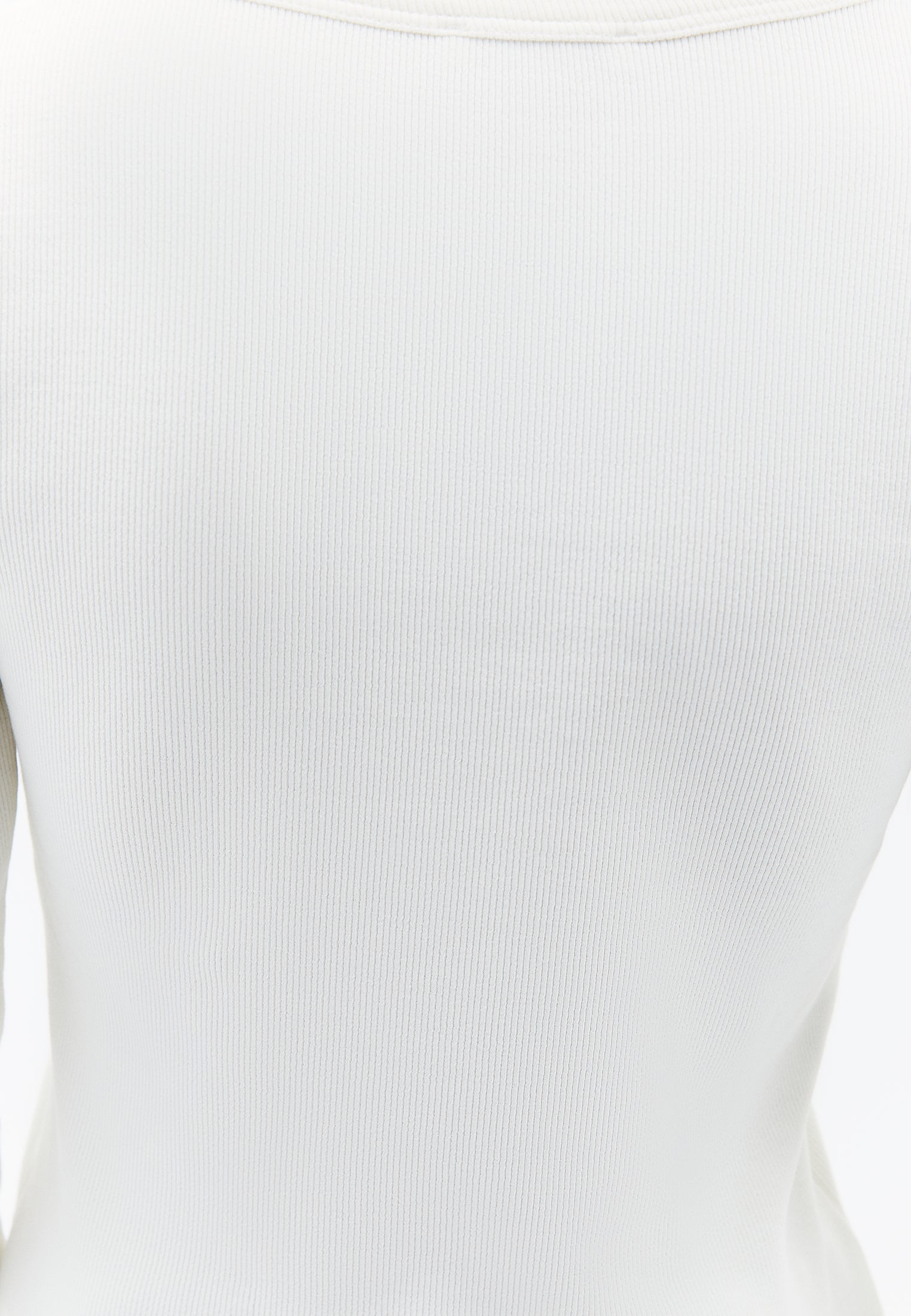 Long Sleeve Crew Neck Bodycon T-Shirt - ICE MILK