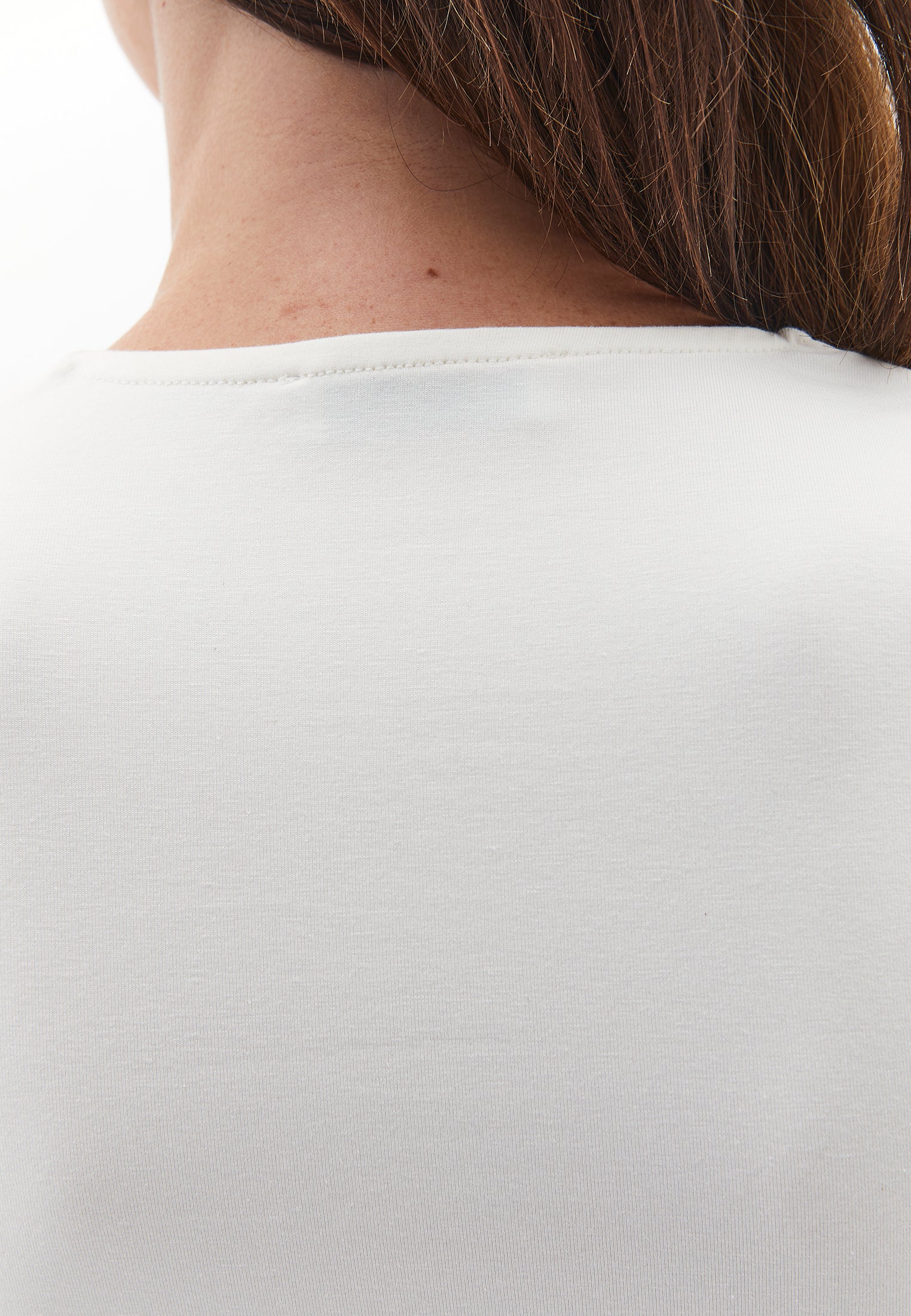 Square Neck Modal T-Shirt - ICE MILK