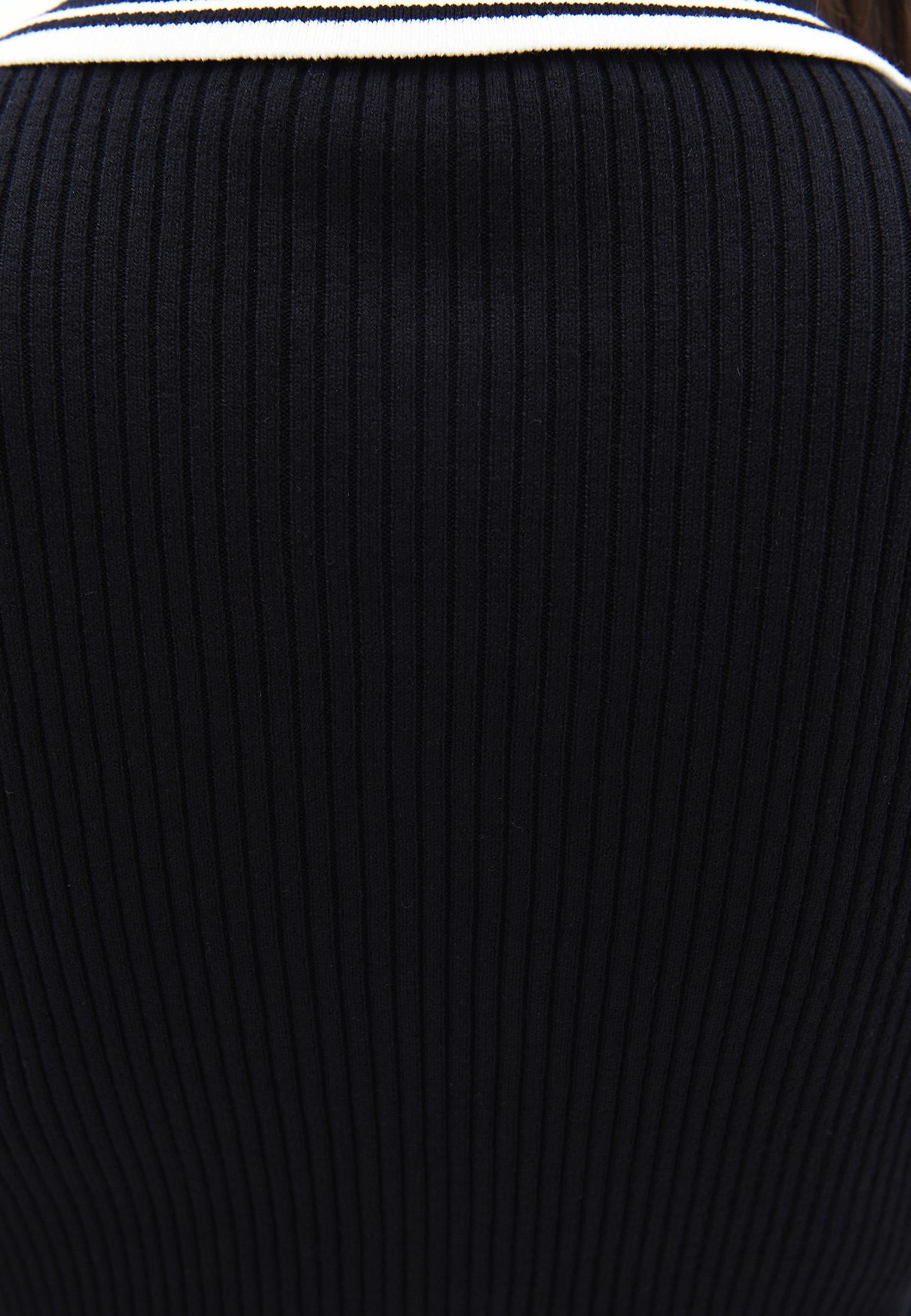 Polo Collar Raglan Sleeve Long Sleeve Sweater - BLACK/ICE MILK