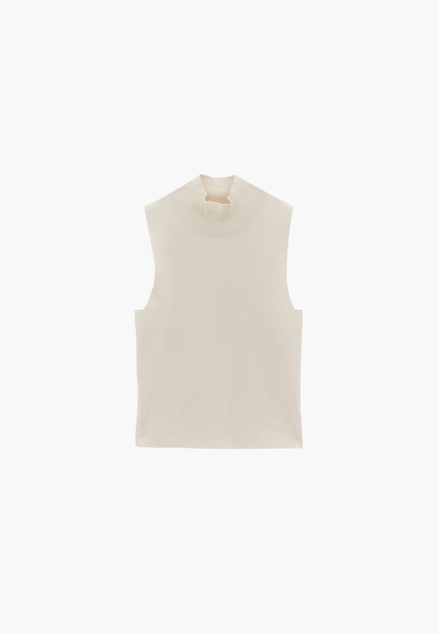 High Neck Slim Tank Top - ICE MILK