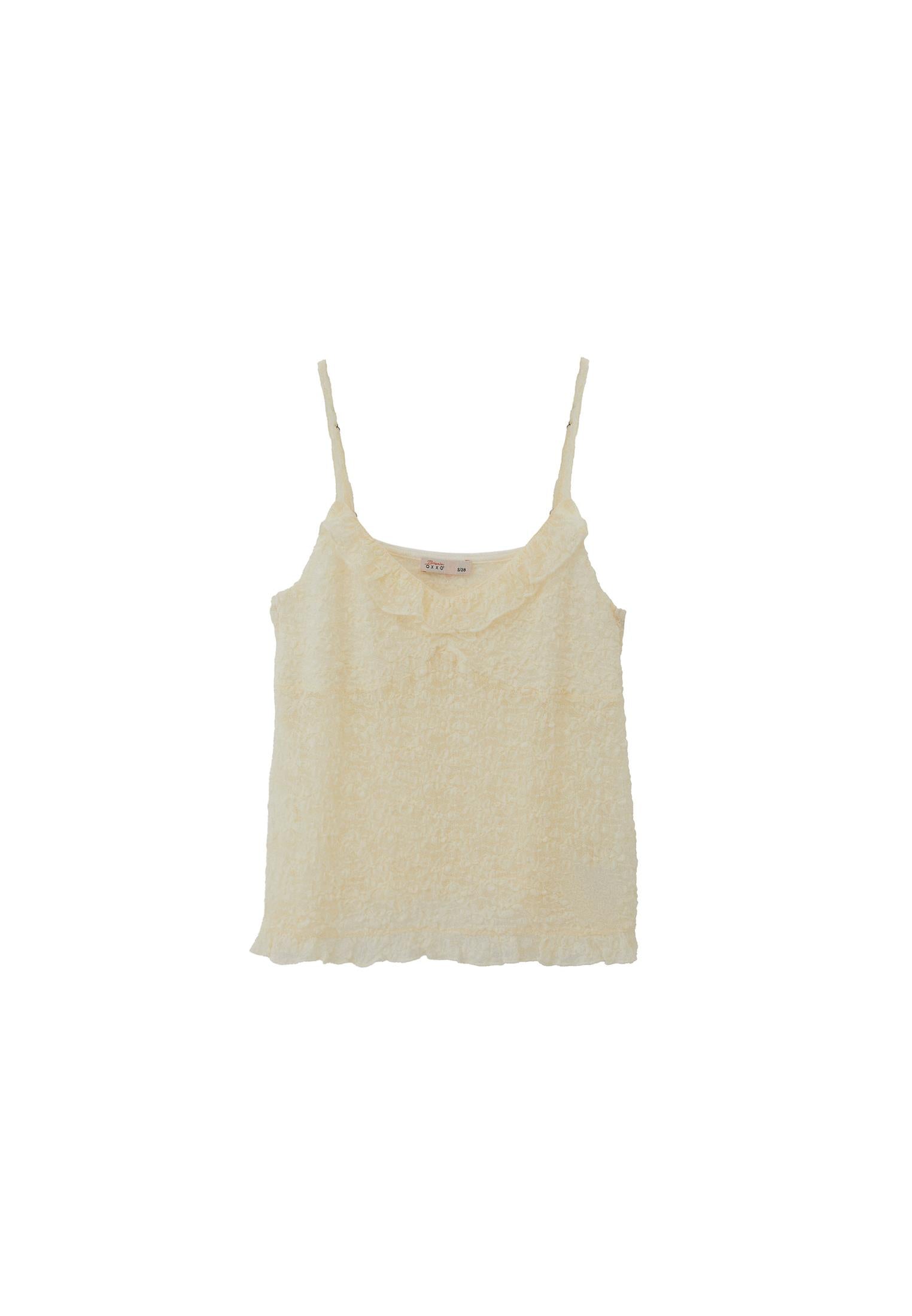 V-Neck Blouse - ICE MILK