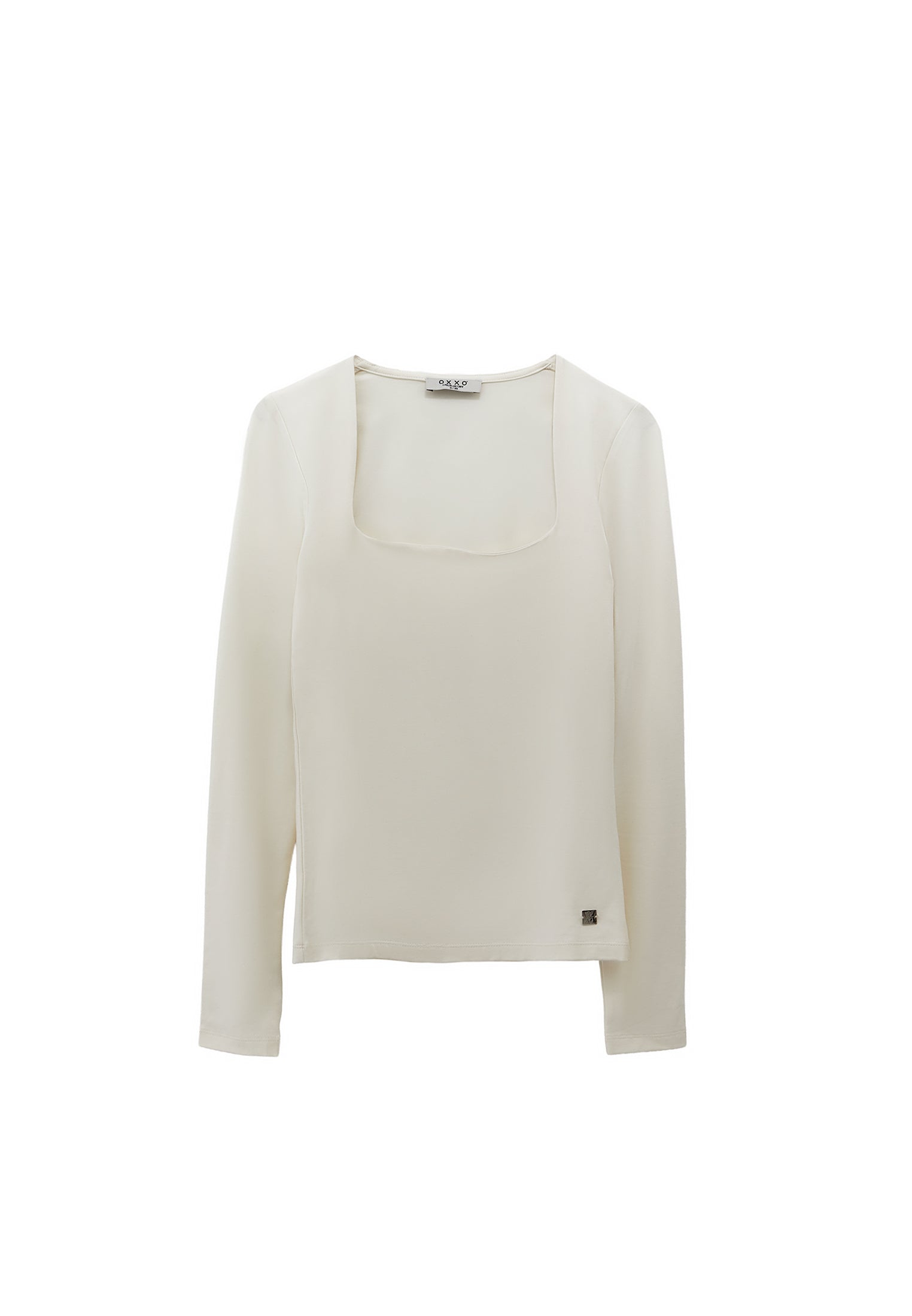 Square Neck Modal T-Shirt - ICE MILK