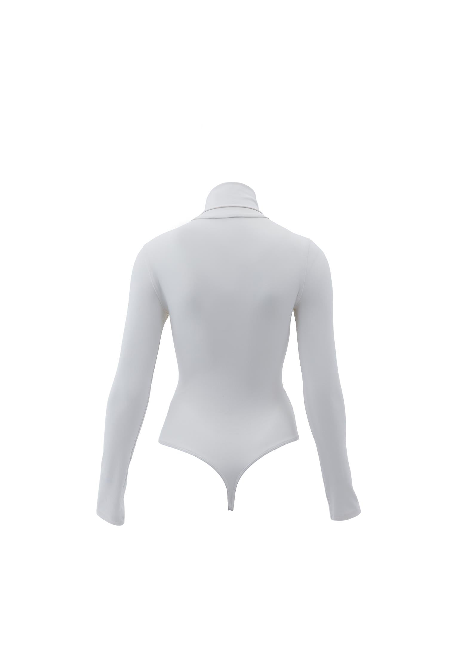 Turtleneck Long Sleeve Bodysuit - ICE MILK