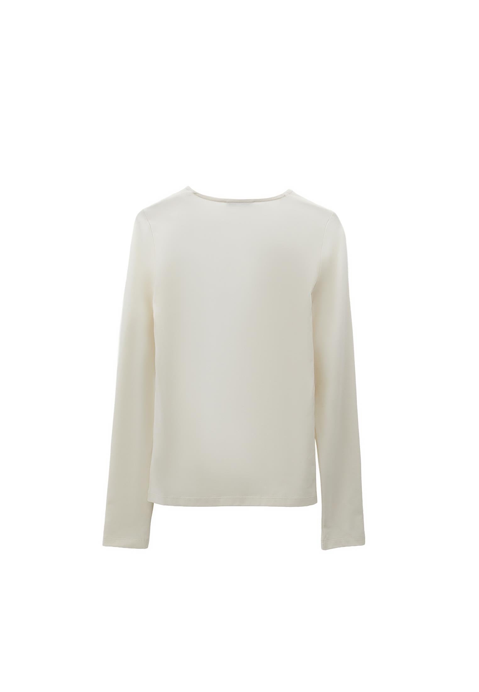 Square Neck T-Shirt - ICE MILK