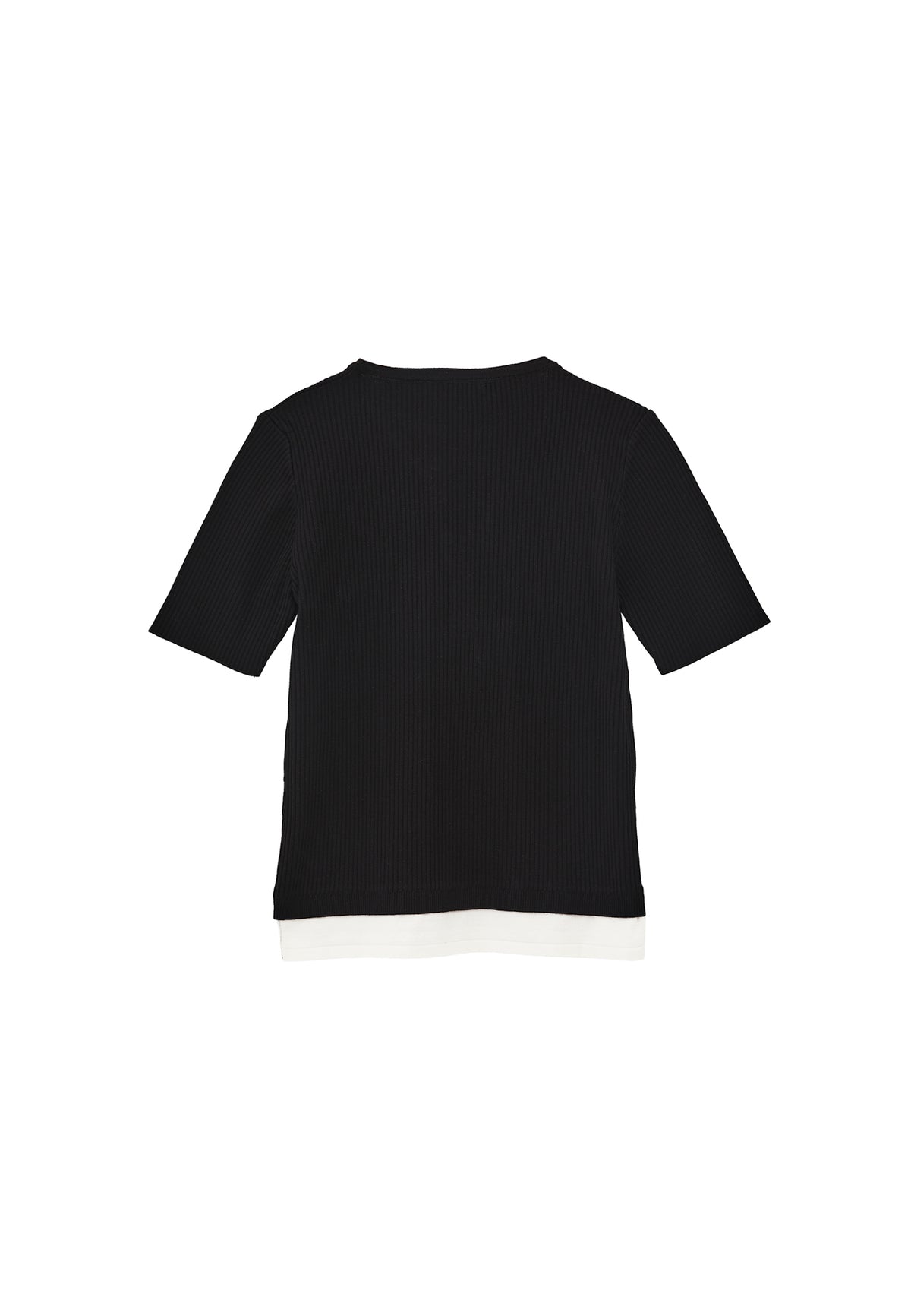 Crew Neck T-Shirt - BLACK/ICE MILK