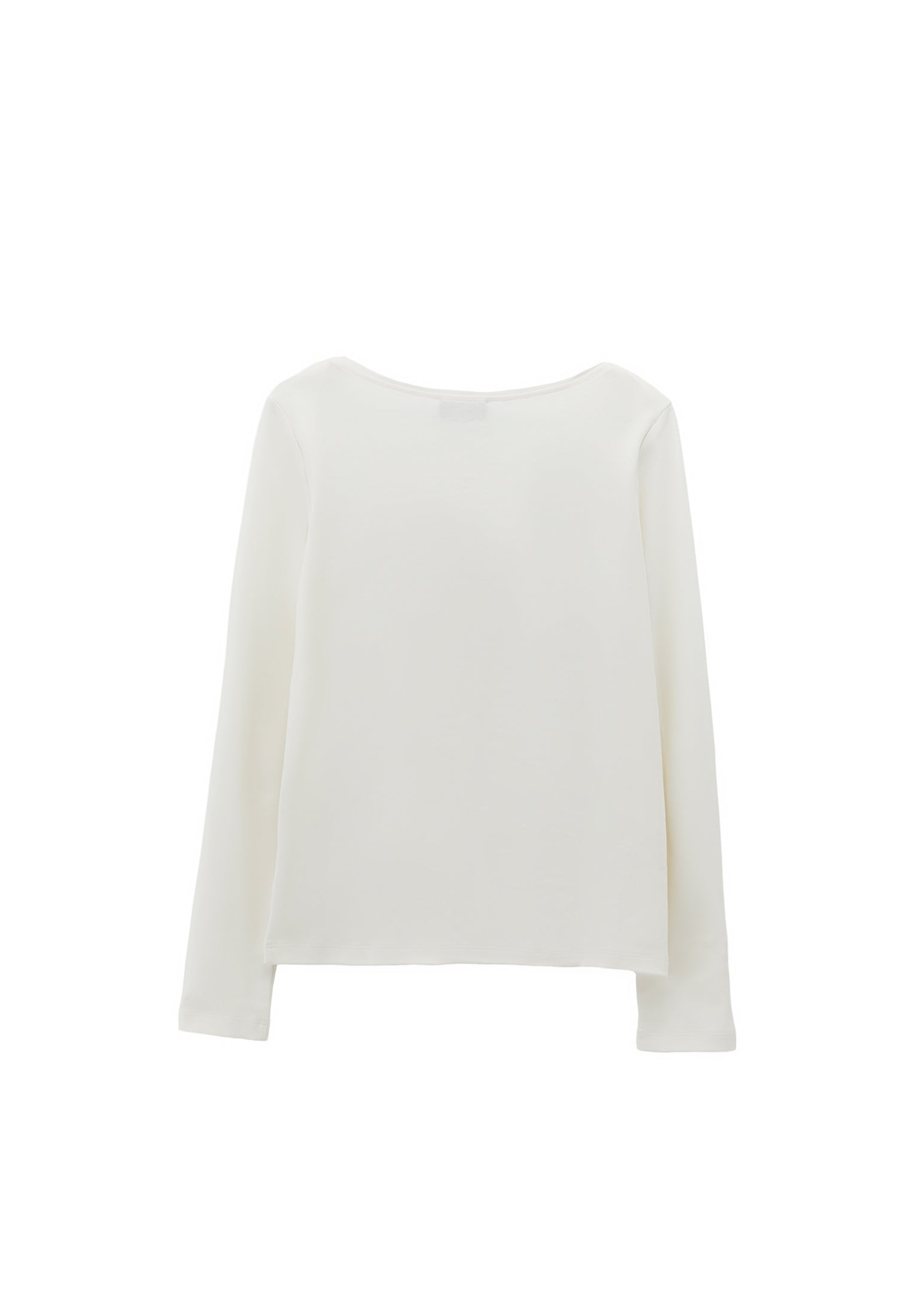 Boat Neck T-Shirt - ICE MILK