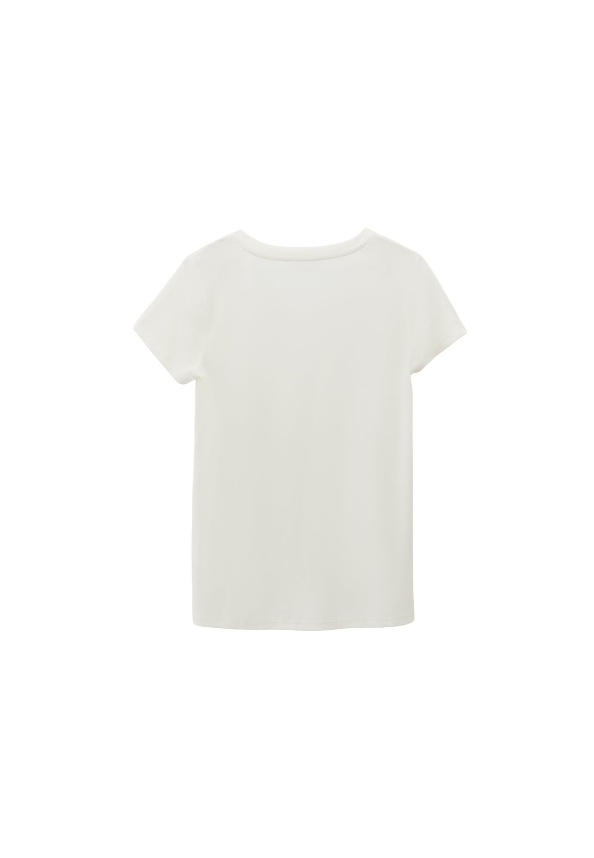 V Neck Slim Fit Short Sleeve T-Shirt - ICE MILK