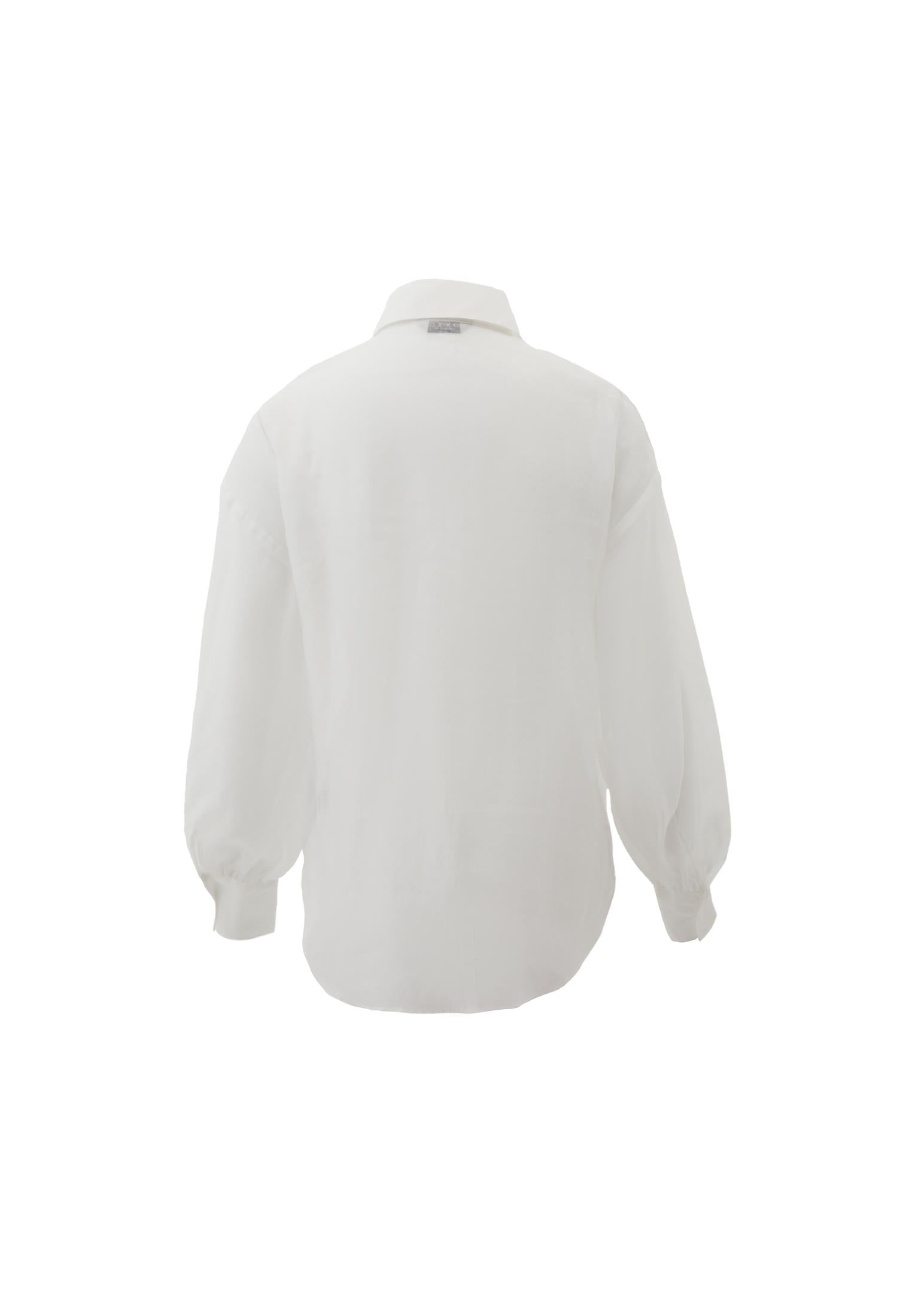Loose Fit Long Sleeve Buttoned Shirt - ICE MILK