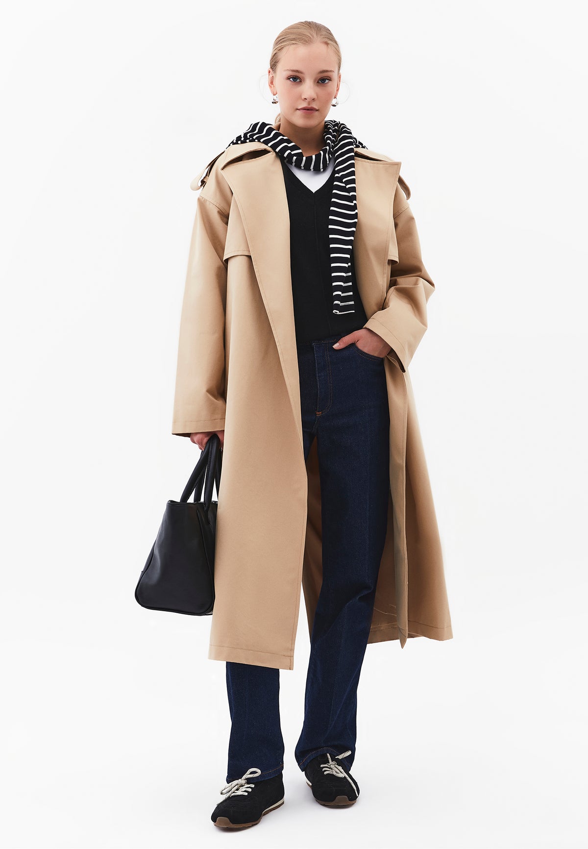 Long Trenchcoat With Belt - INCENSE