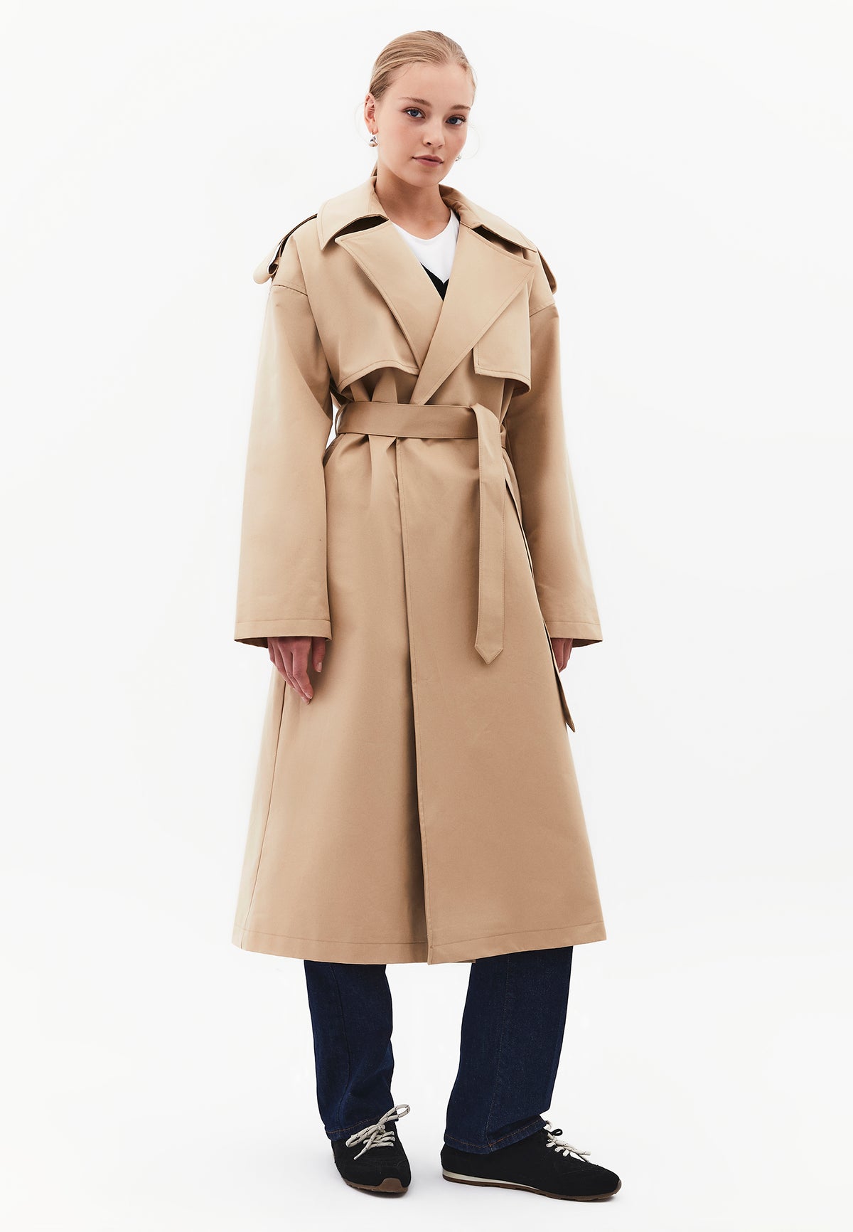 Long Trenchcoat With Belt - INCENSE