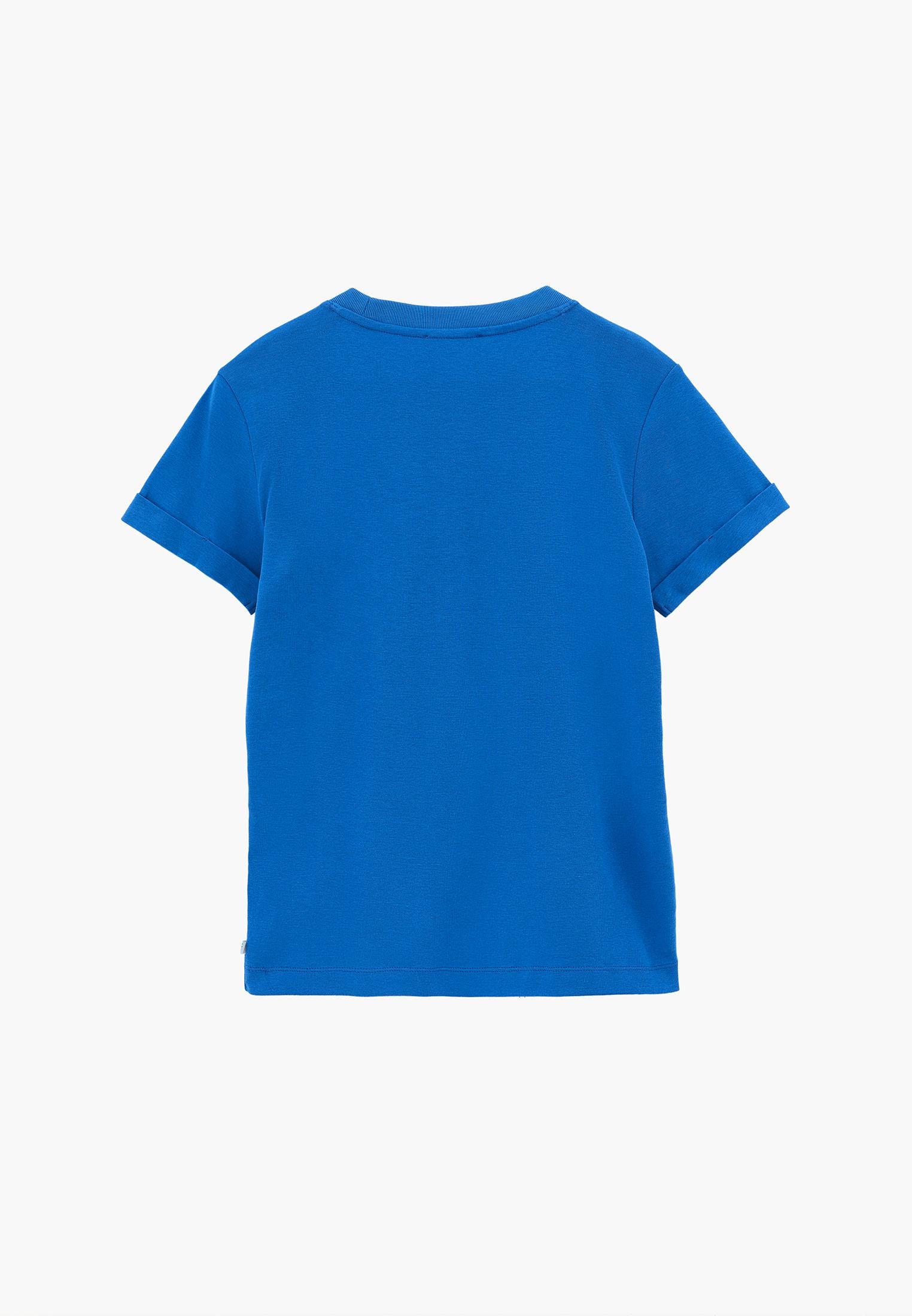 Crew Neck Short Sleeve T-Shirt - INDIGO BUNTING