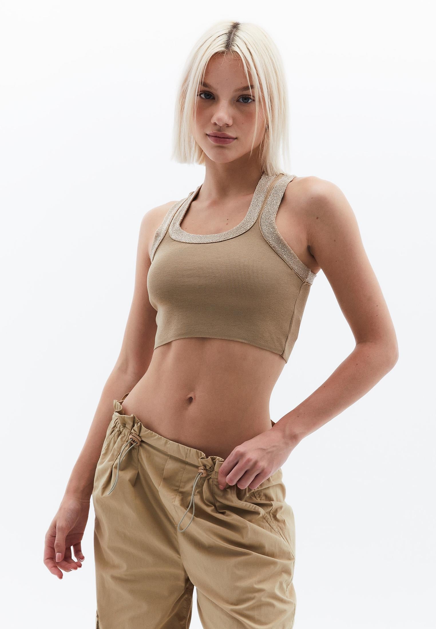 Shiny Tank Top - IRISH CREAM