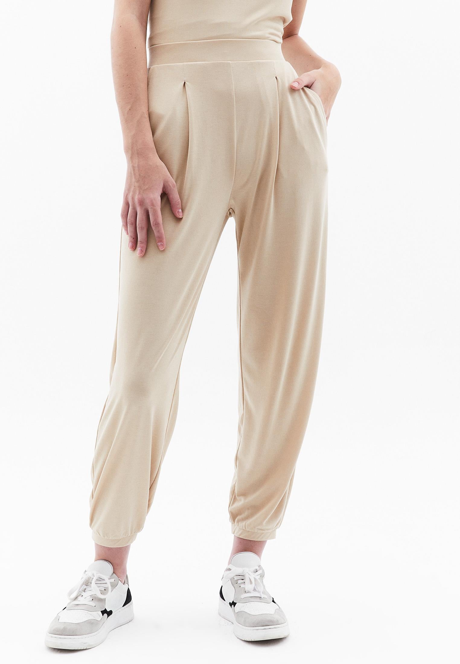 High Waist Jogger Pants - IRISH CREAM