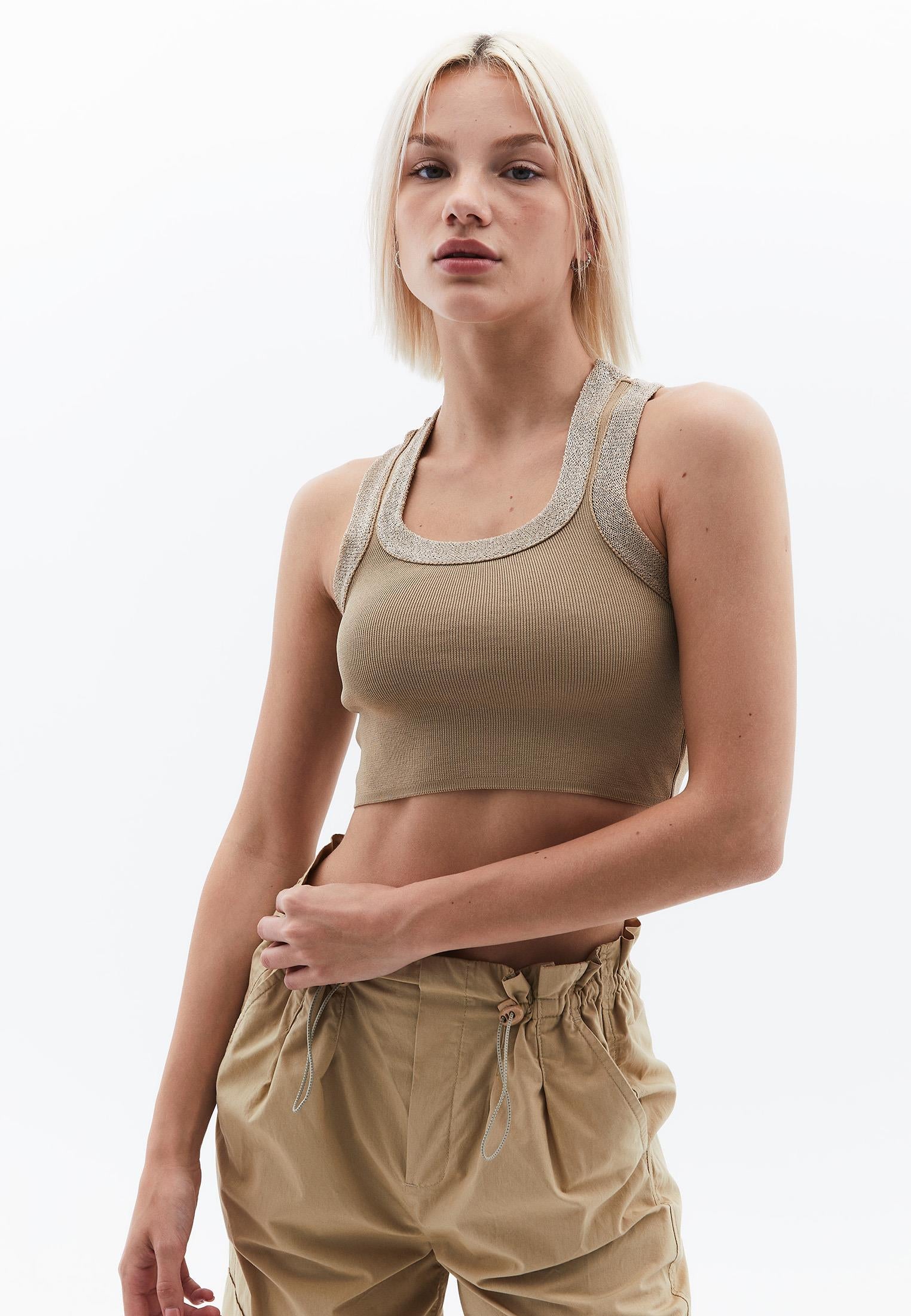 Shiny Tank Top - IRISH CREAM