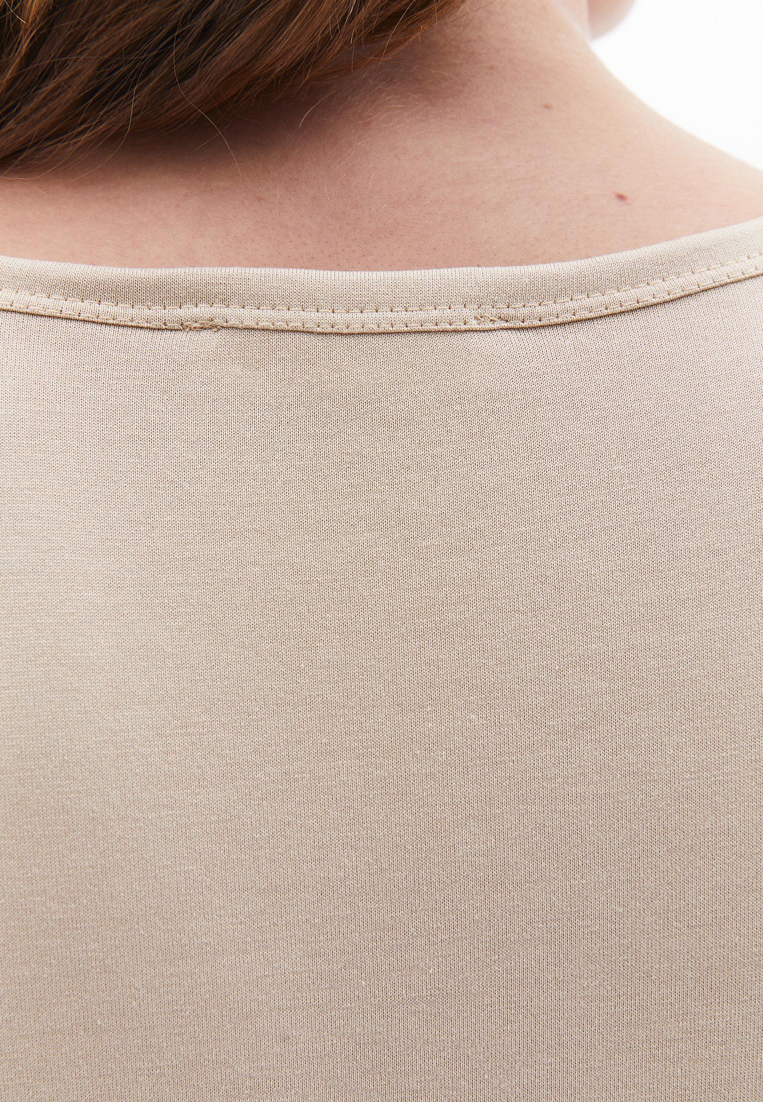 V Neck Loose Fit T-Shirt - IRISH CREAM