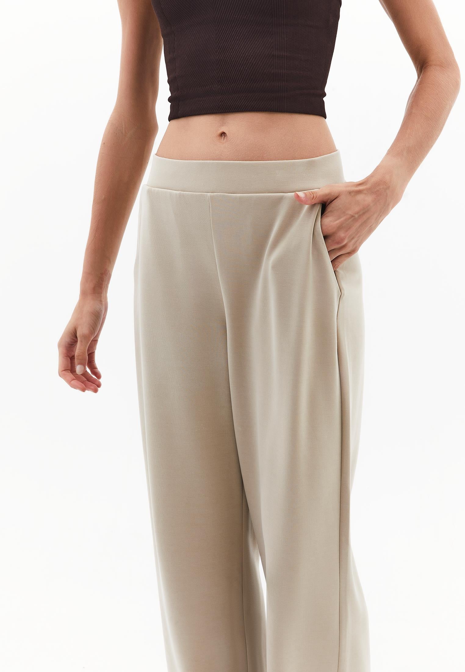 High Waist Modal Pants - ISLAND FOSSIL