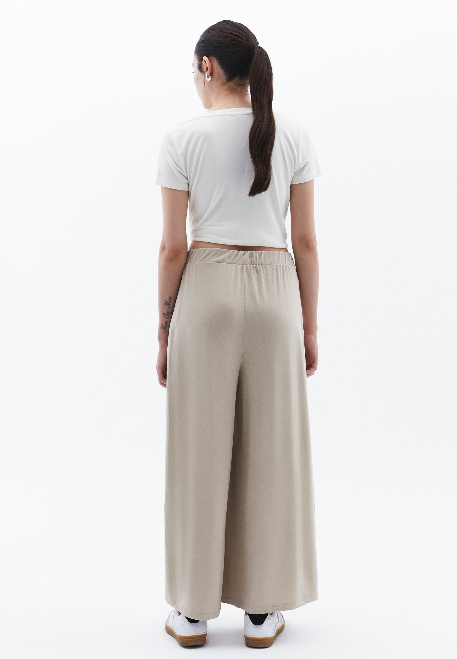 High Waist Wide Leg Pants - ISLAND FOSSIL