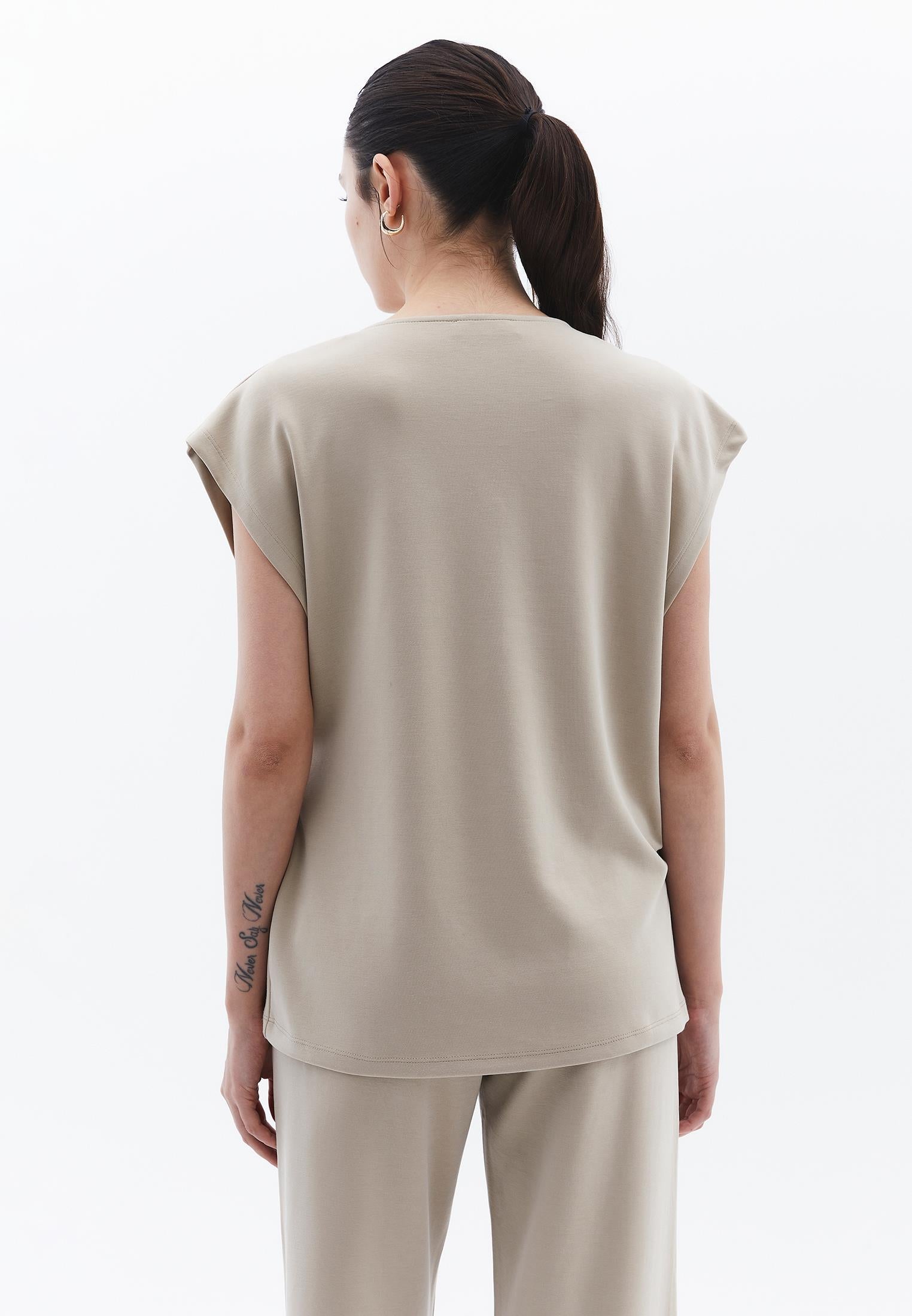 Wrap Neck Tunic Cardigan - ISLAND FOSSIL