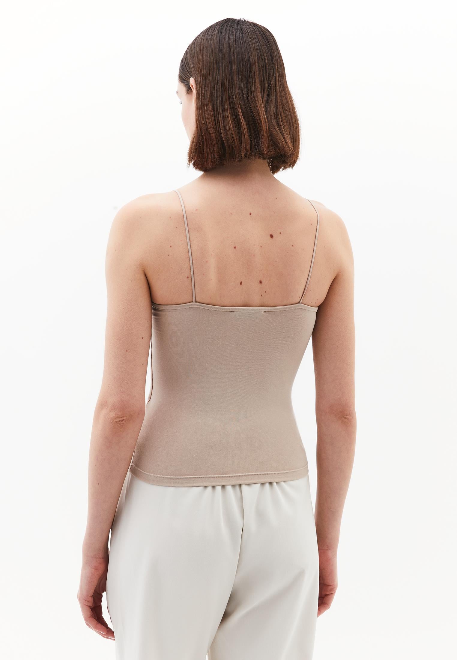 Wide Neck Strappy Tank Top - ISLAND FOSSIL