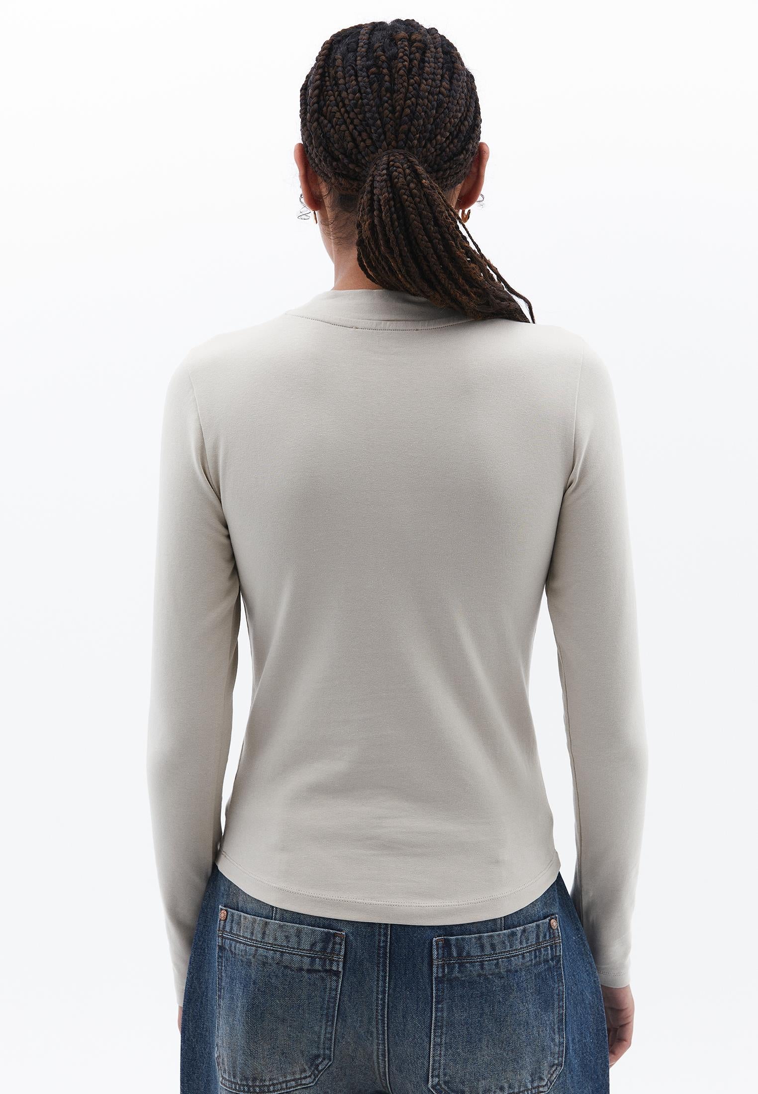 High Neck Long Sleeve T-Shirt - ISLAND FOSSIL