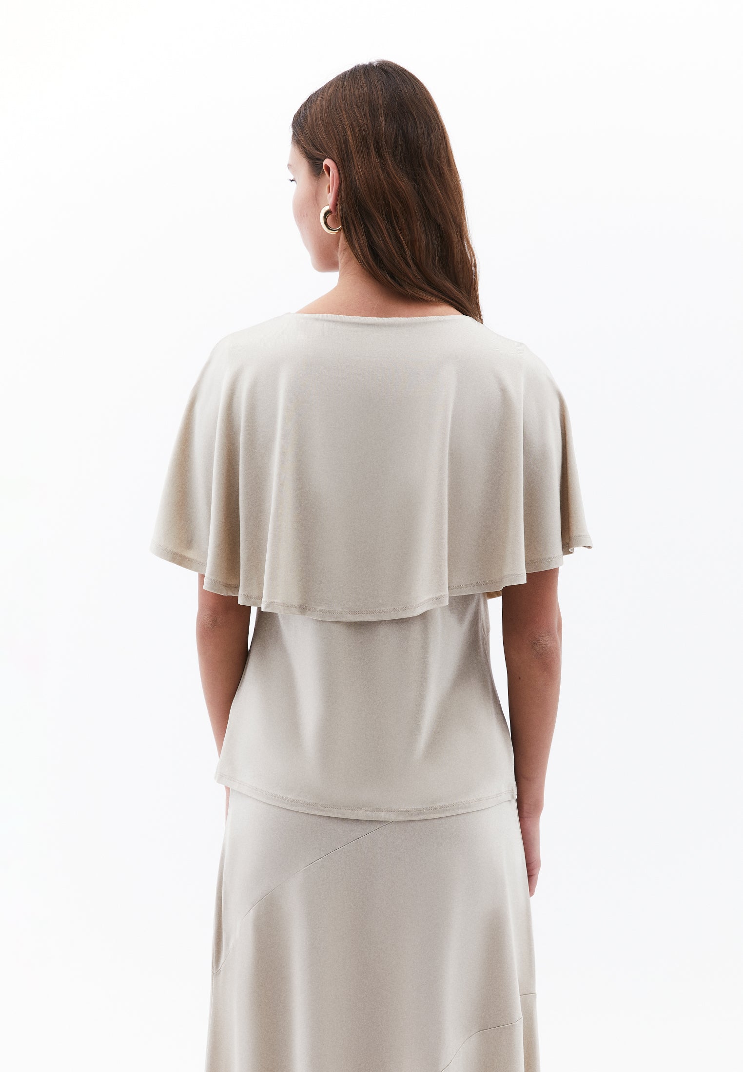 Sleeveless Crew Neck Blouse - ISLAND FOSSIL
