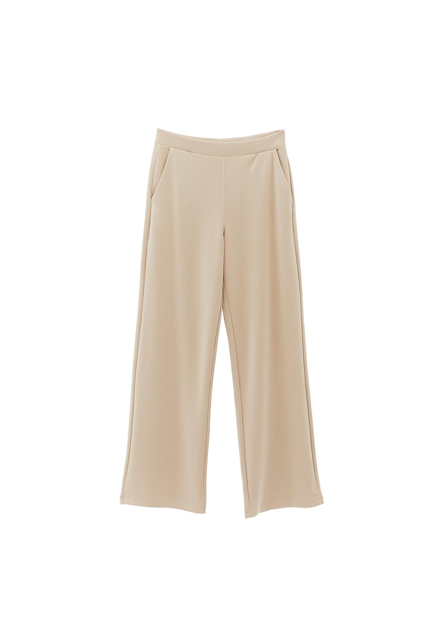 High Waist Straight Leg Pants - ISLAND FOSSIL