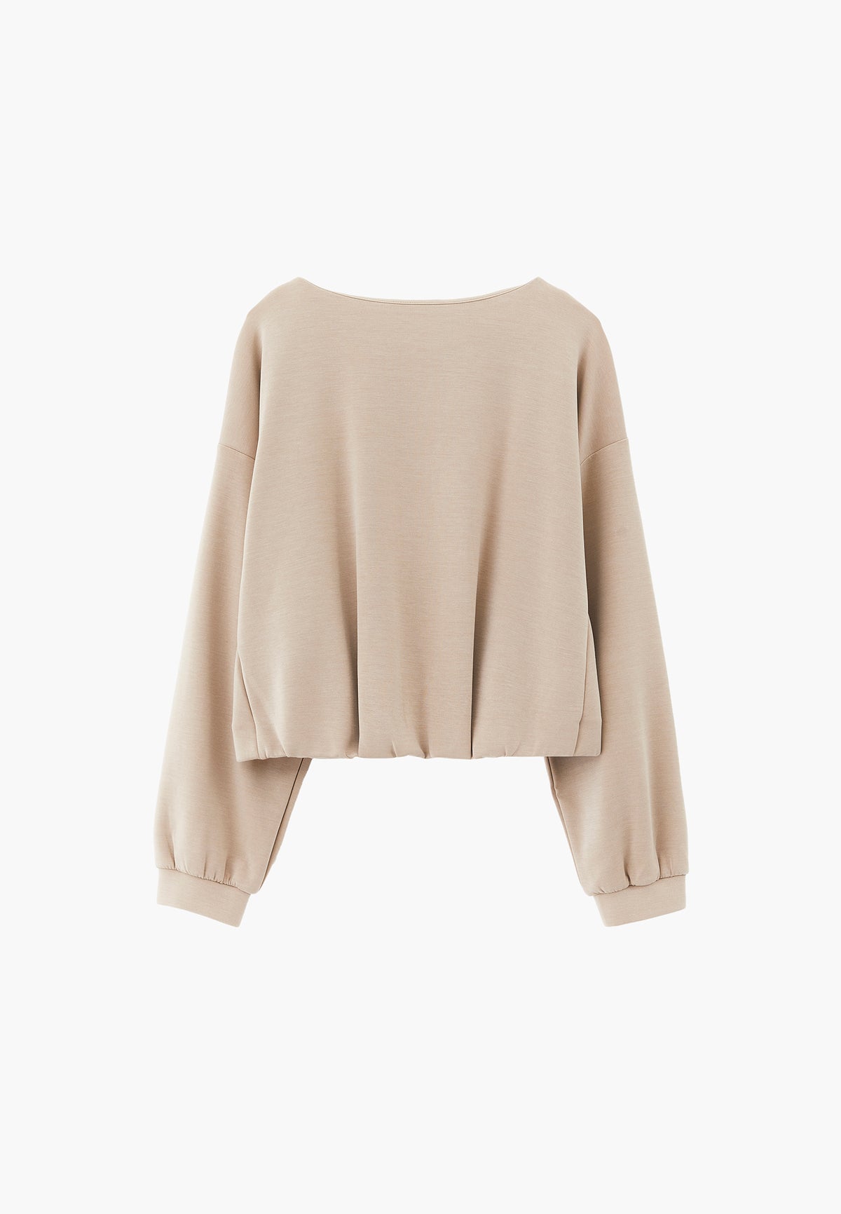 Oversize Balloon Form Sweatshirt - ISLAND FOSSIL