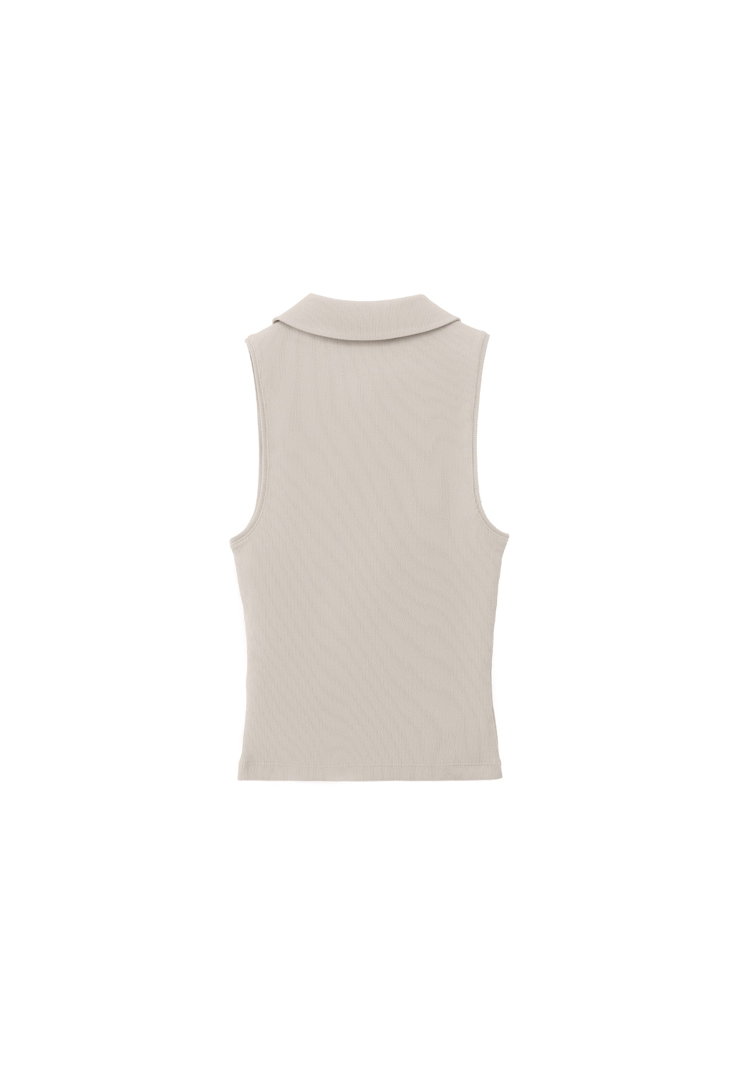 Polo Neck Tank Top - ISLAND FOSSIL