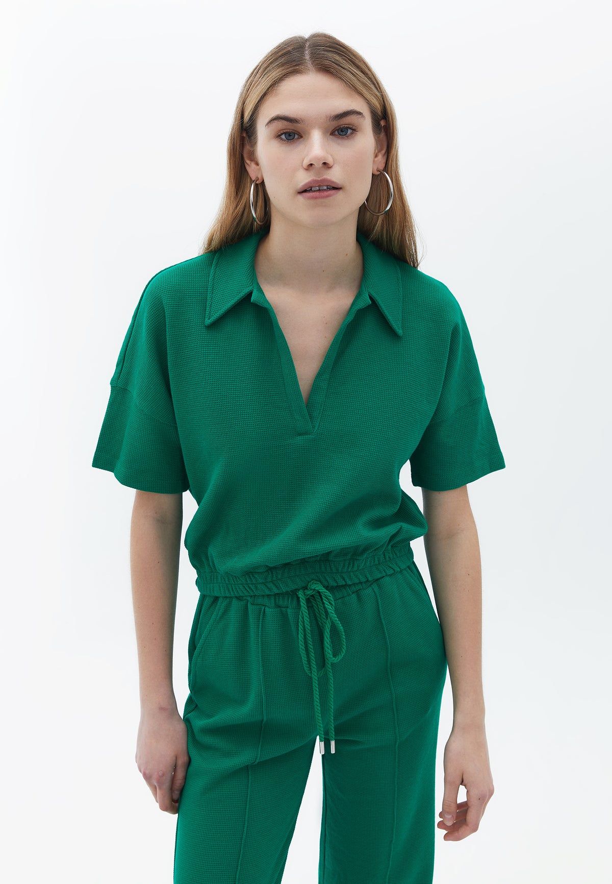 Short Polo Collar T-Shirt - JOLLY GREEN