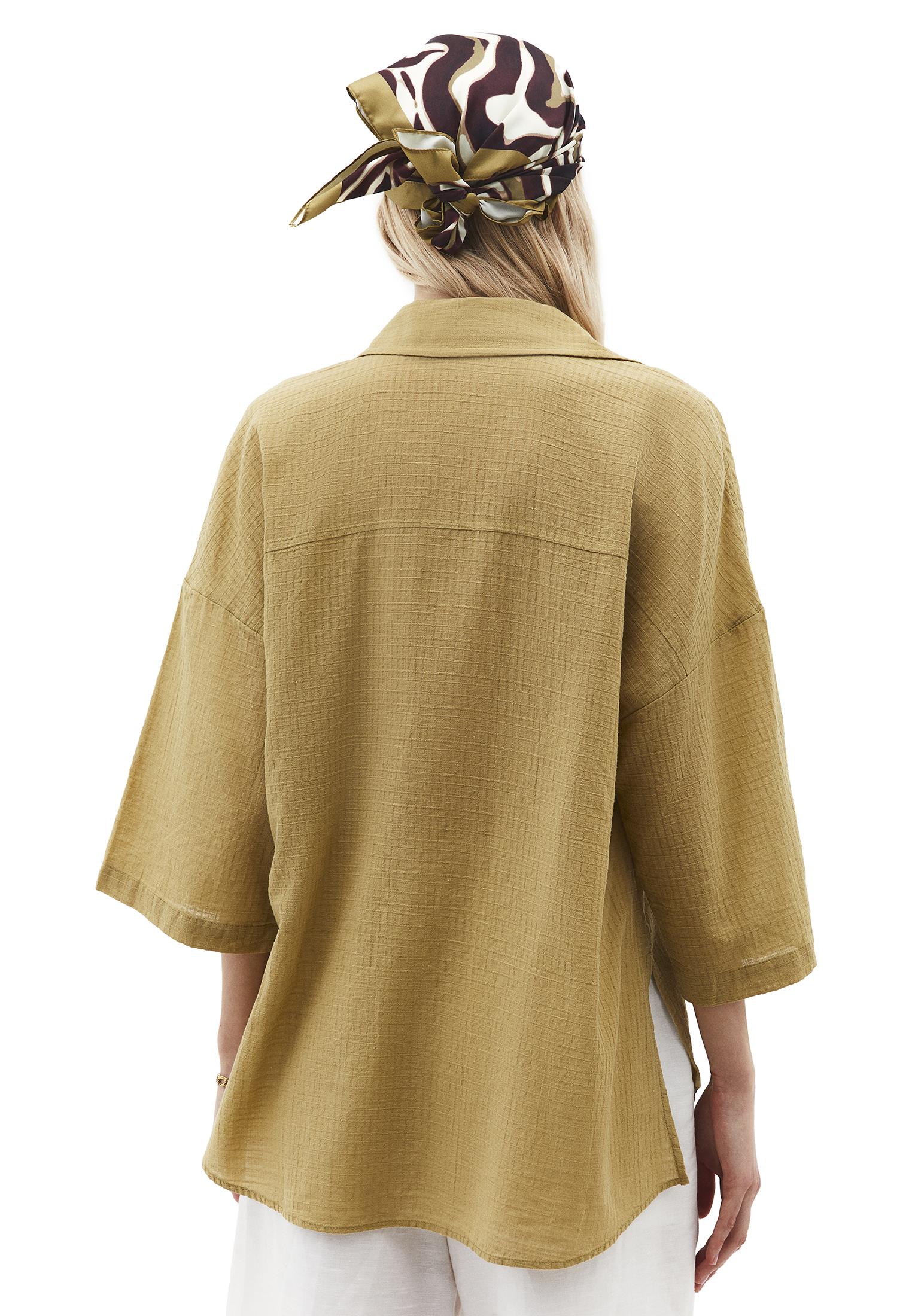 Button Detailed Oversize Shirt - KHAKI