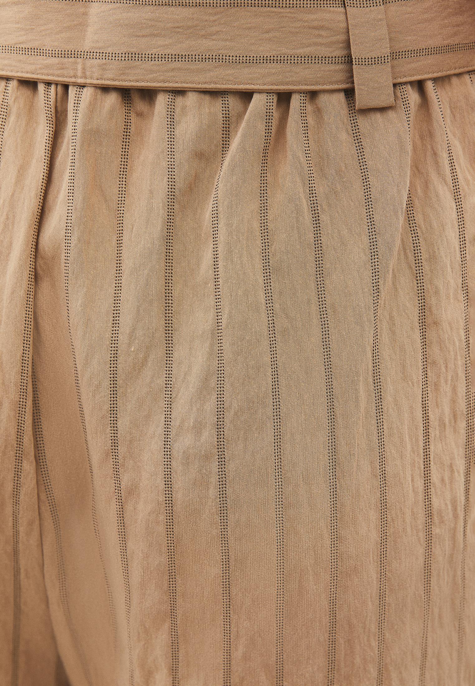 High Waist Belted Striped Barrel Leg Pants - LARK STRIPE