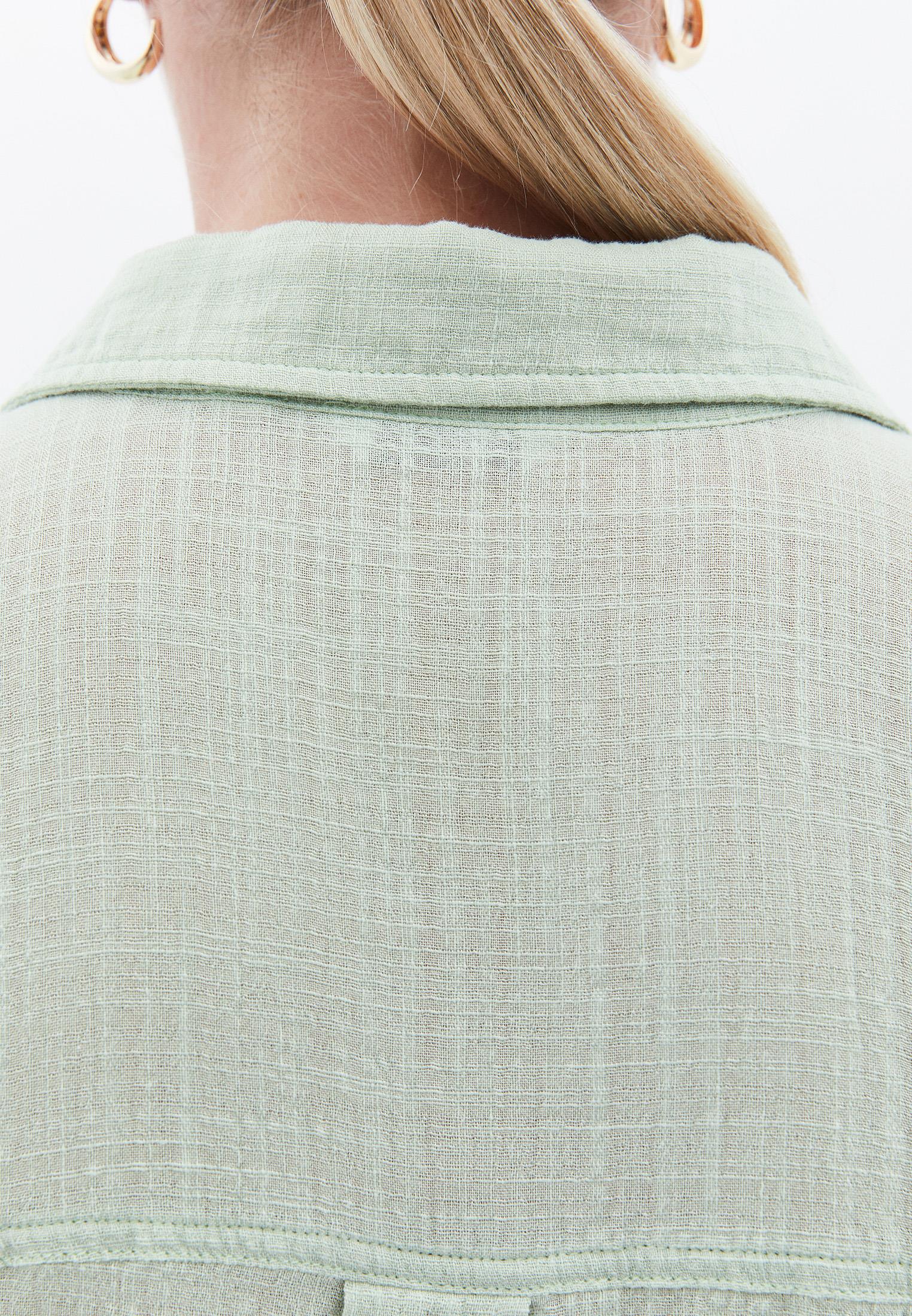 Oversize Long Sleeve Shirt With Pocket Detail - LAUREL GREEN