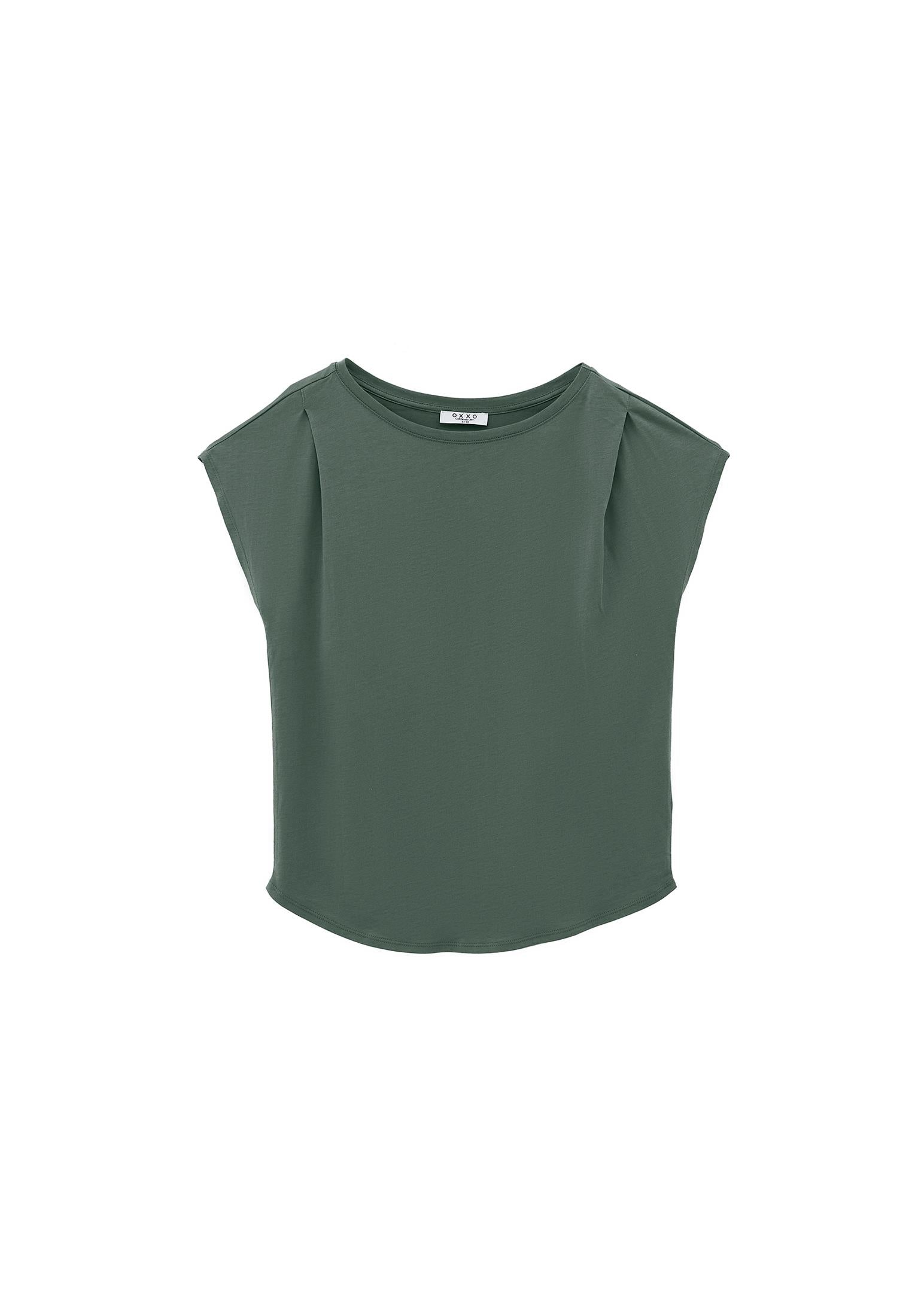 Boat Neck Loose Fit T-Shirt - LAUREL WREATH