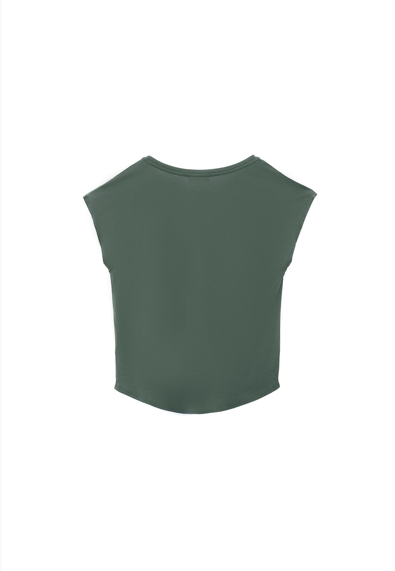 Boat Neck Loose Fit T-Shirt - LAUREL WREATH