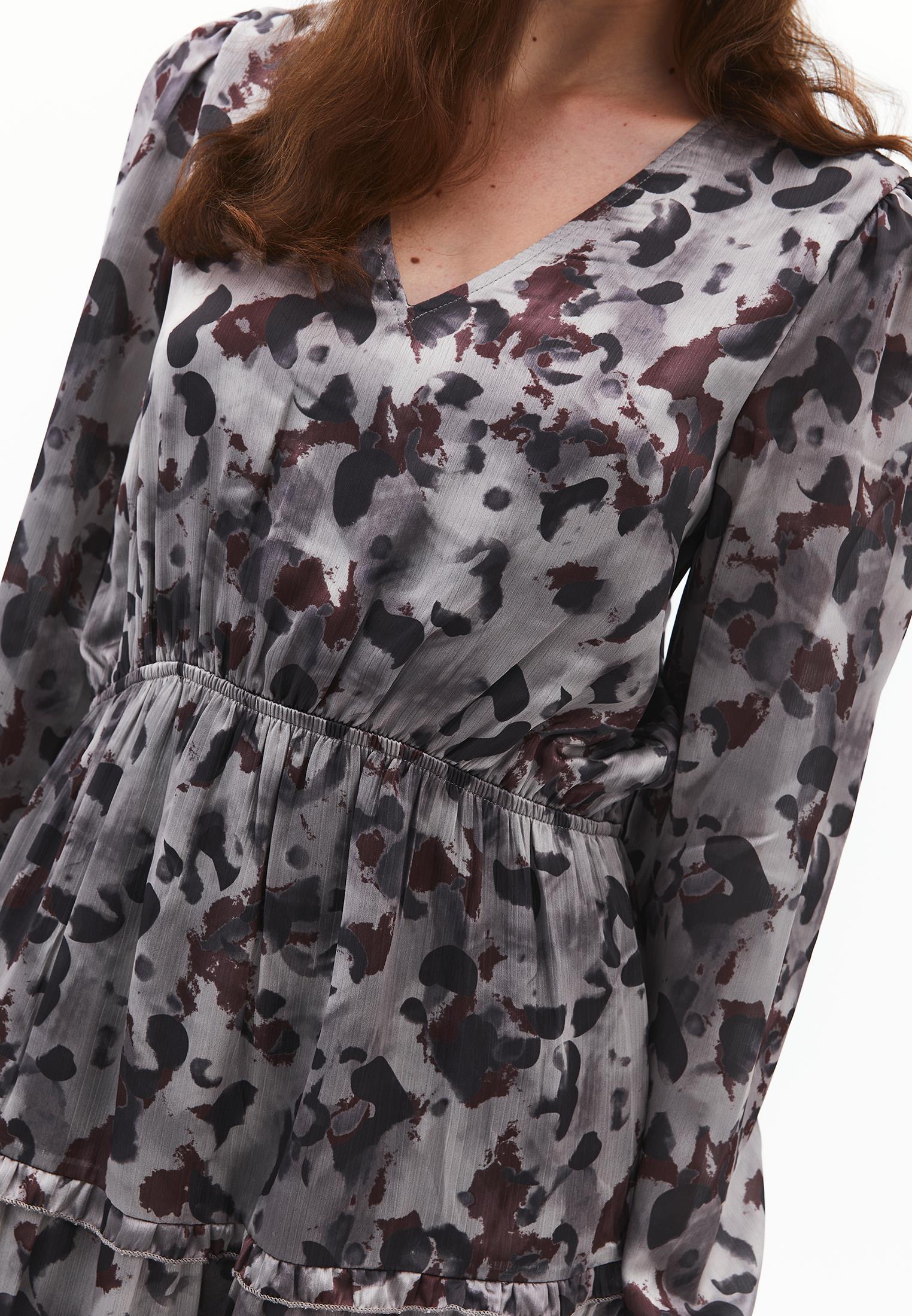 Printed Chiffon Dress - LEO PRINT