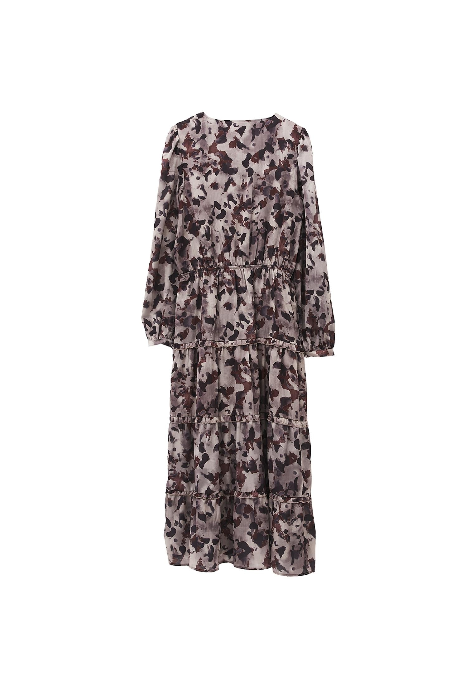 Printed Chiffon Dress - LEO PRINT