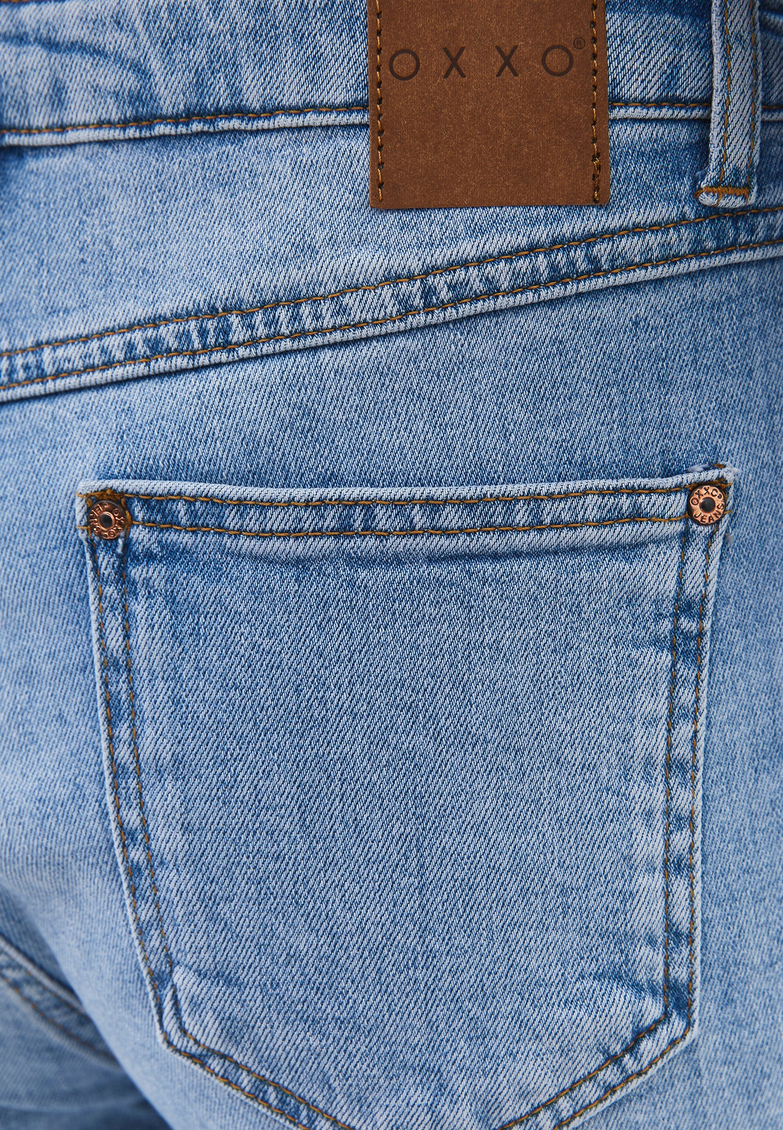 Slim Pants With Five Pockets And Ultra High Waist - LIGHT BLUE DENIM