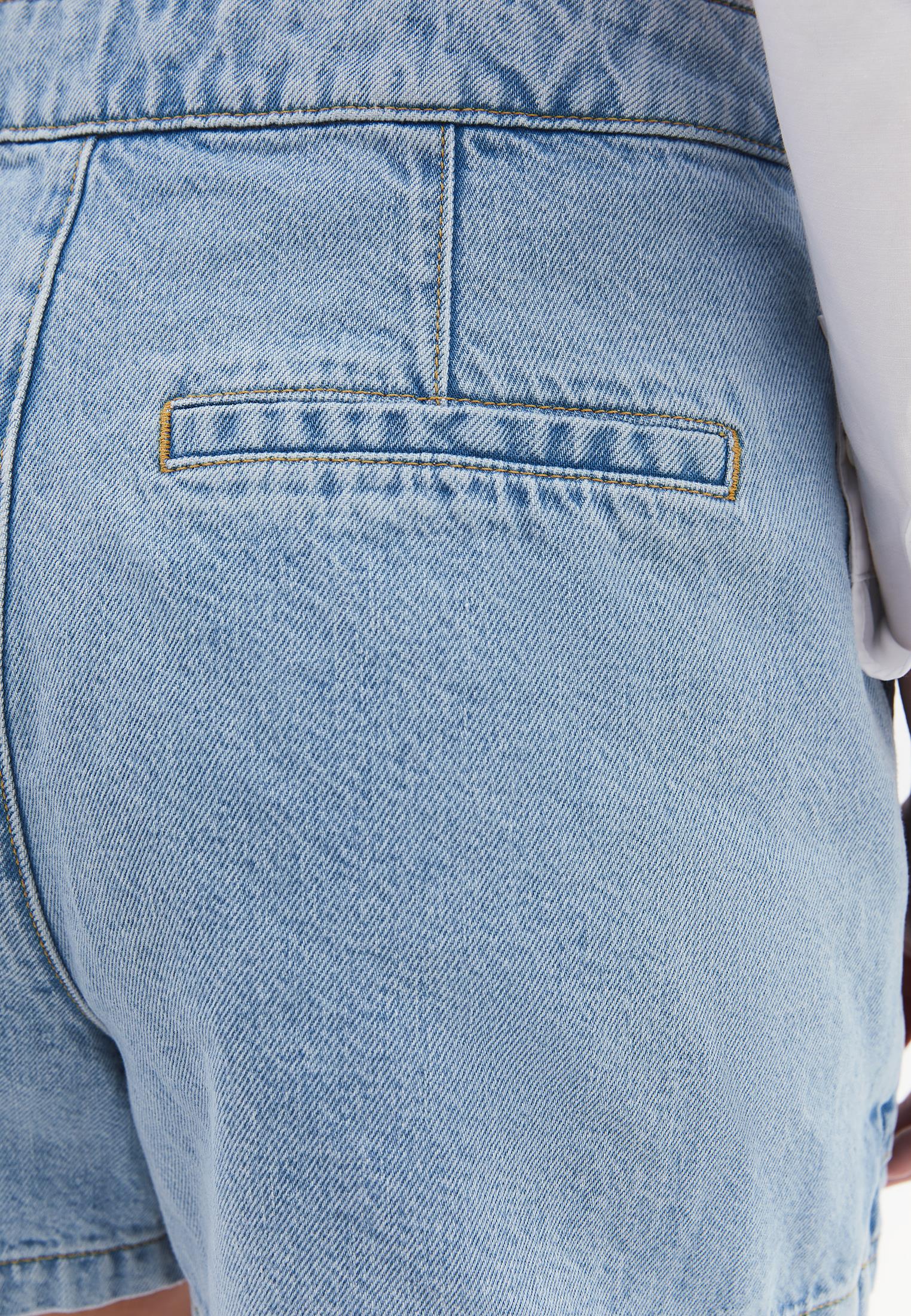 High Waist A-Line Denim Shorts - LIGHT BLUE DENIM
